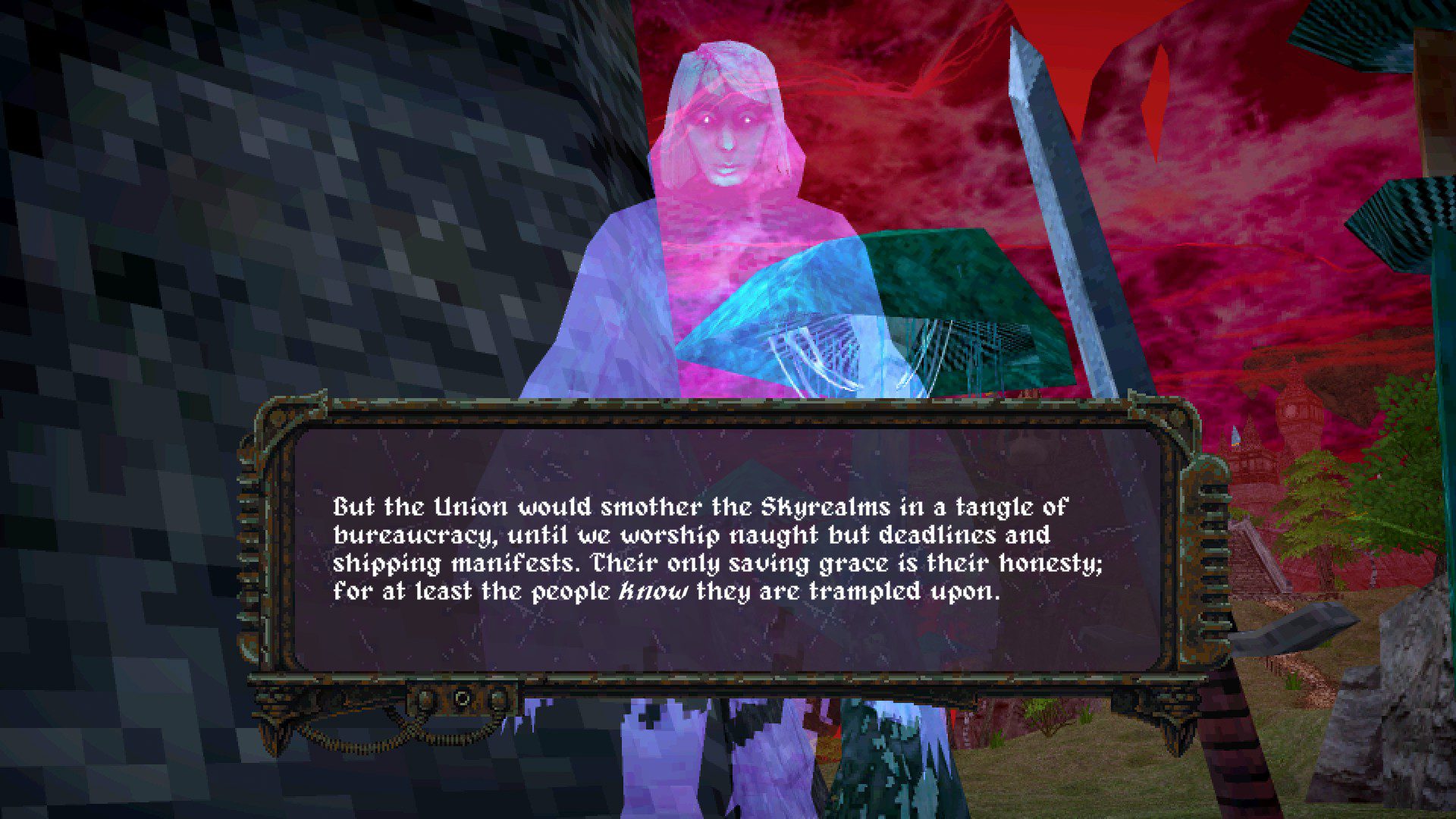 DreDeGhost A ghost describing how the ones ruling the world right now want to worship nothing but money and order