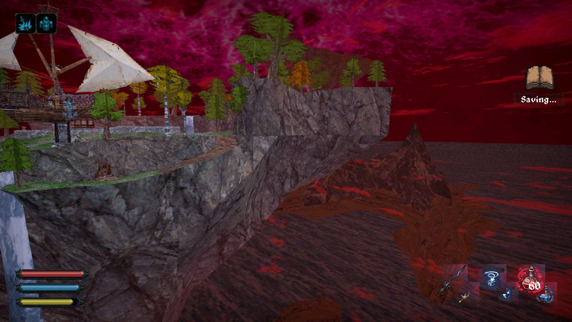 DreDeFall The island in the distance as the player character falls down
