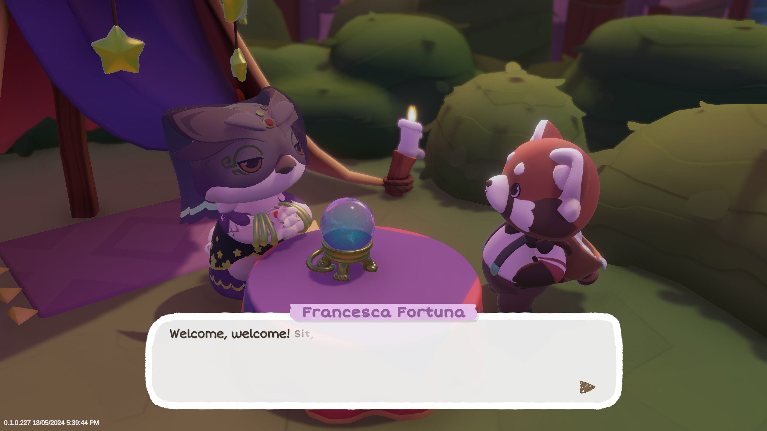 Cozy Caravan Screenshot 04 A fortune teller in Cozy Caravan.