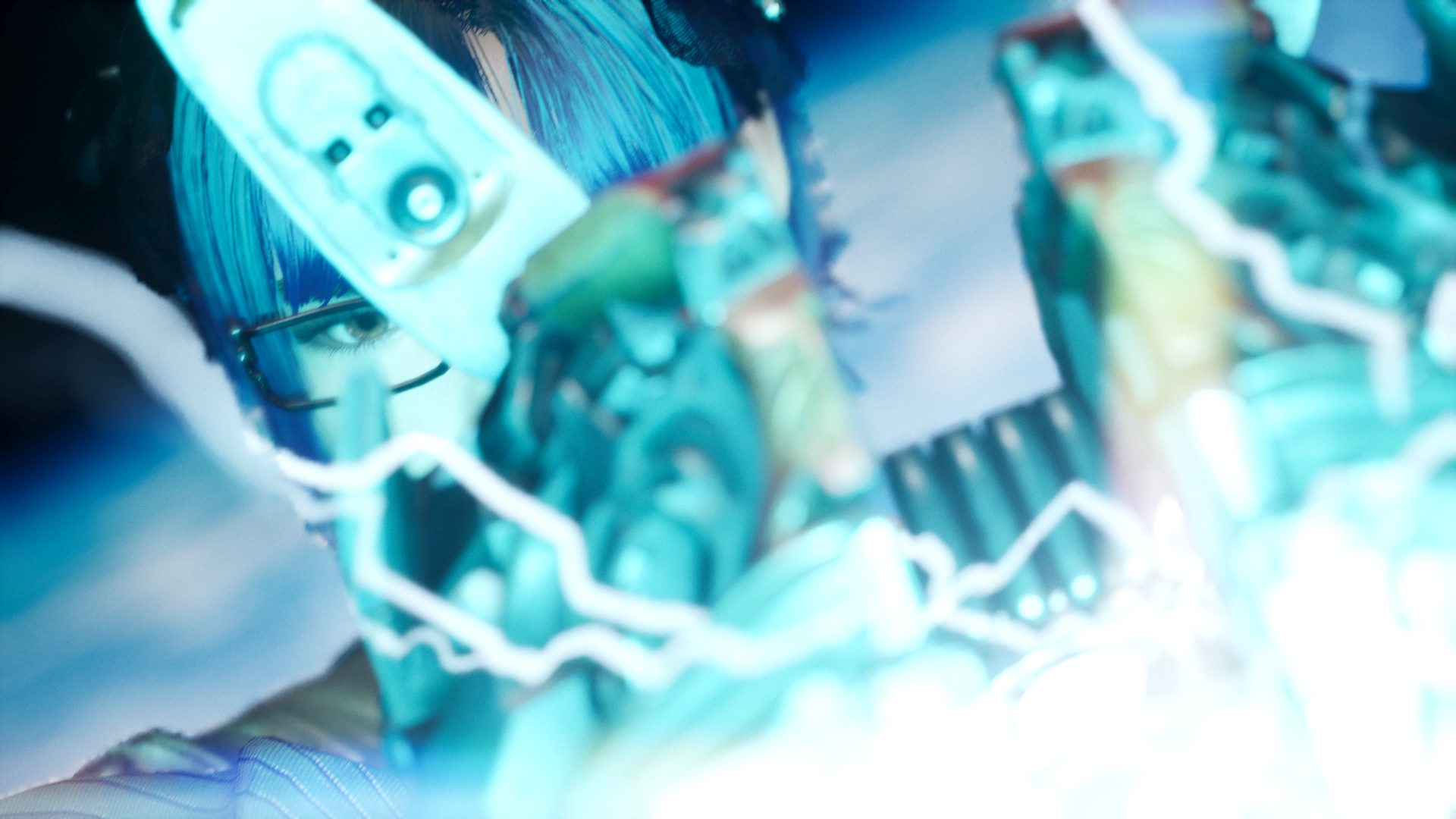 In another game, firing a railgun at a giant monster atop a space elevator while you're mid-atmospheric re-entry would be the climax of the piece. Here it's just the end of an act and not even the most narratively important thing to happen in that act either. In another game, firing a railgun at a giant monster atop a space elevator while you're mid-atmospheric re-entry would be the pre-render climax of the piece. Here it's just the end of an act, all done in-engine and not even the most narratively important thing to happen in that act either.