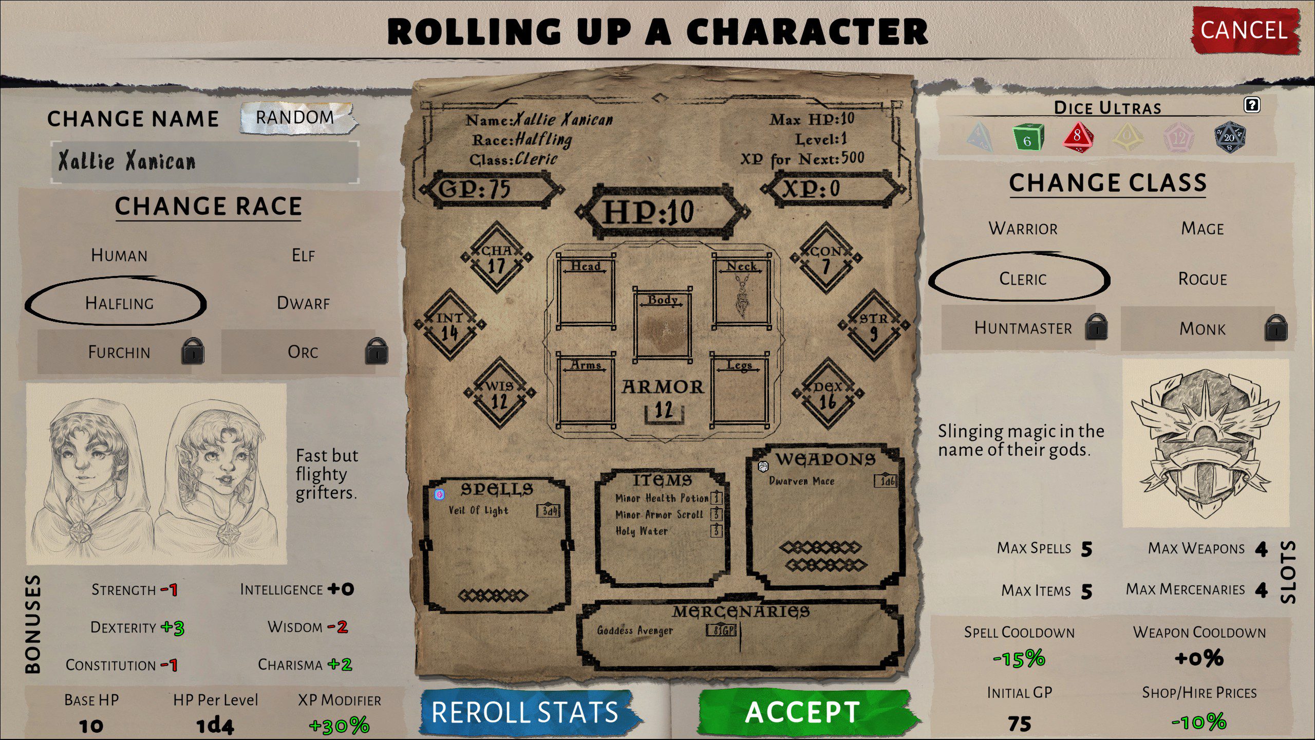 CrossOver: Roll For Initiative Character Creation