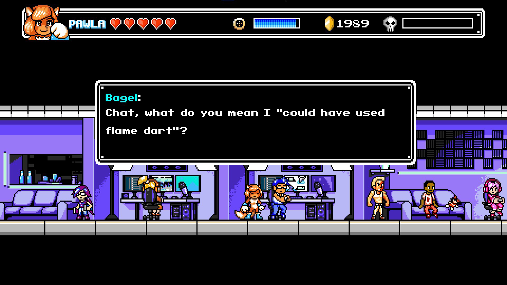 FaLePokemon A character playing what looks like Pokemon saying "chat, what do you mean I could have used flame dart?"