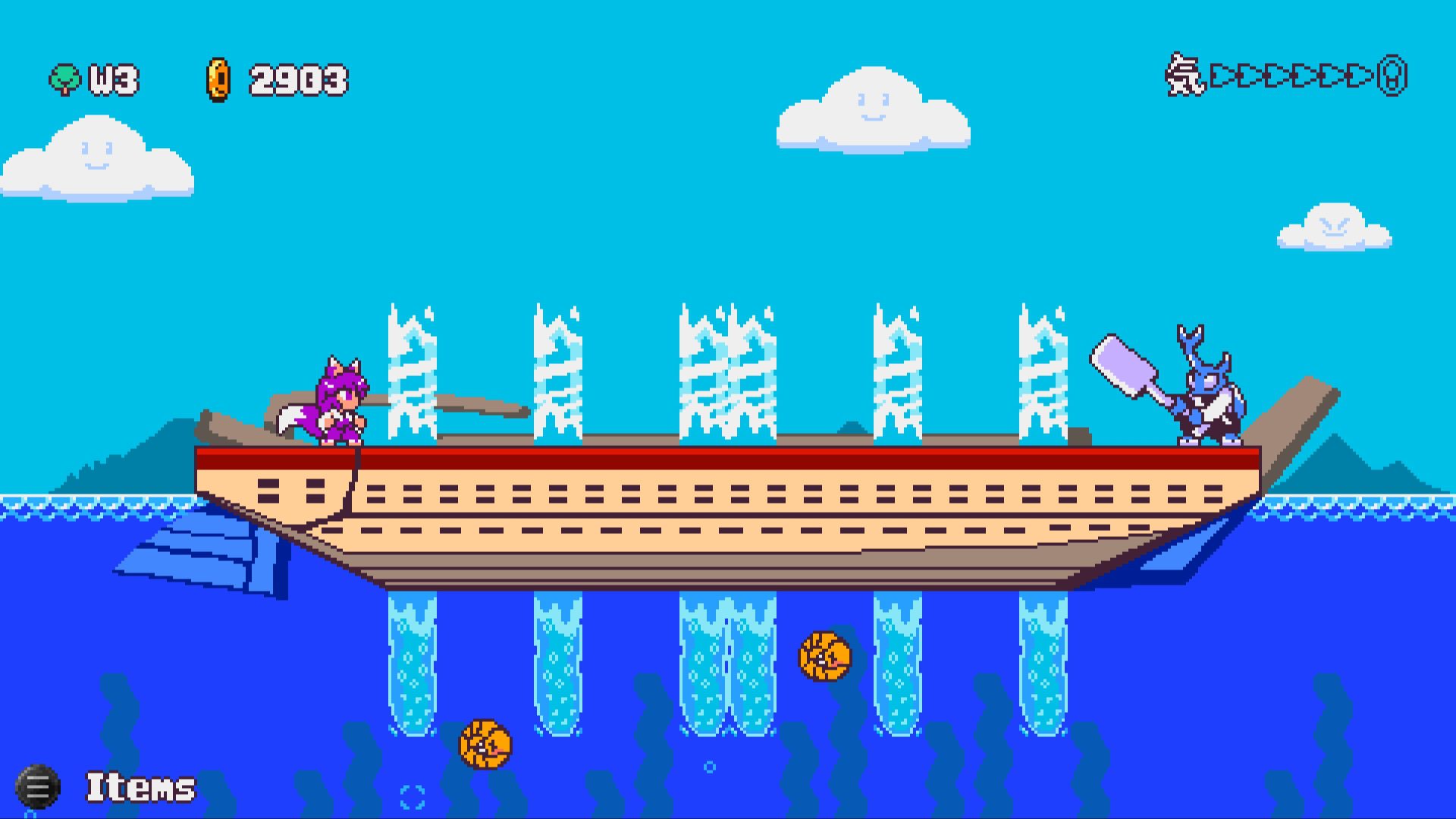 Each boss fight is unique, as are the bosses themselves. Colorful characters is definitely something Kitsune Tails does very well Each boss fight is unique, as are the bosses themselves. Colorful characters is definitely something Kitsune Tails does very well