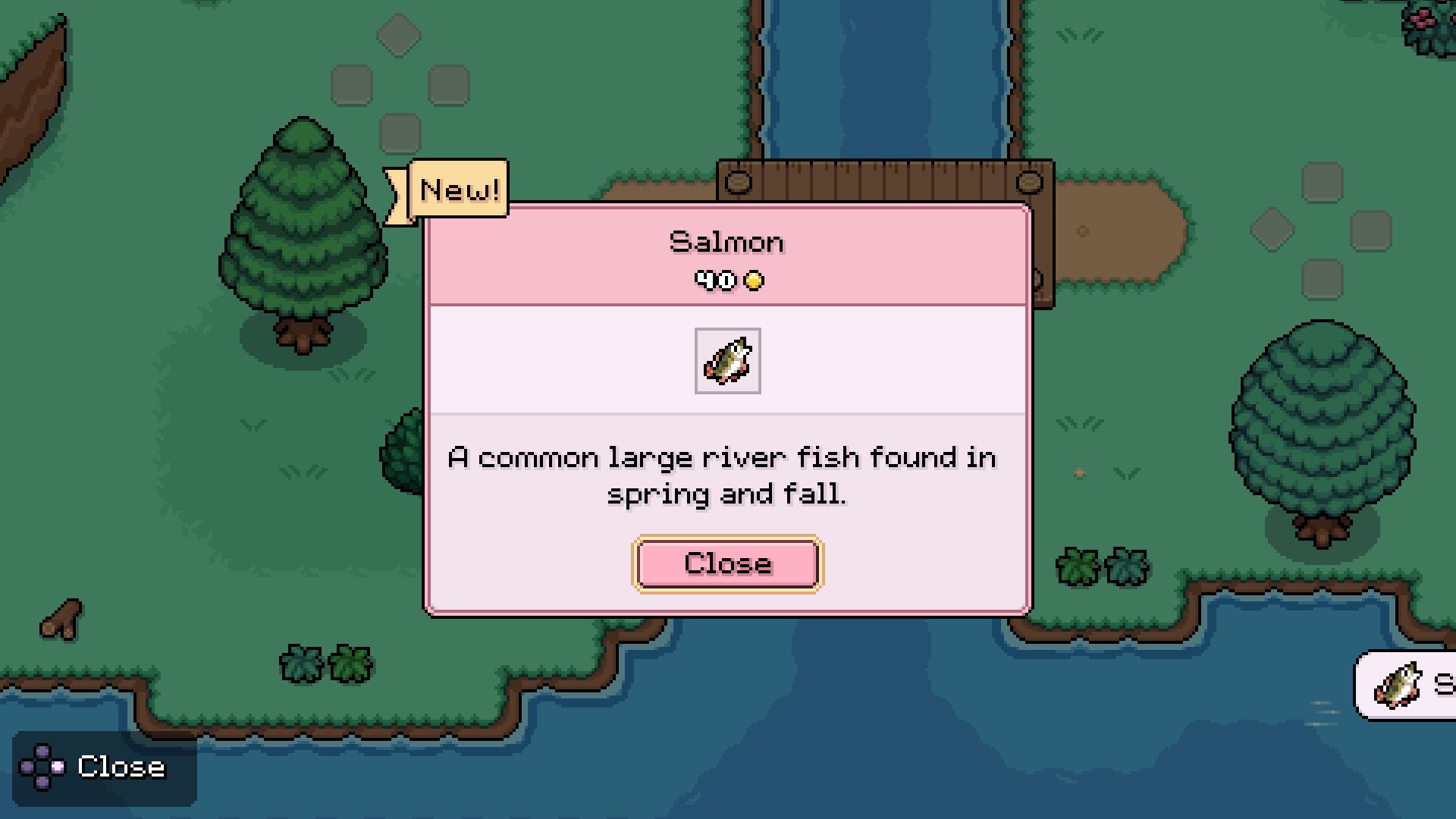 Where to find Salmon Fields of Mistria