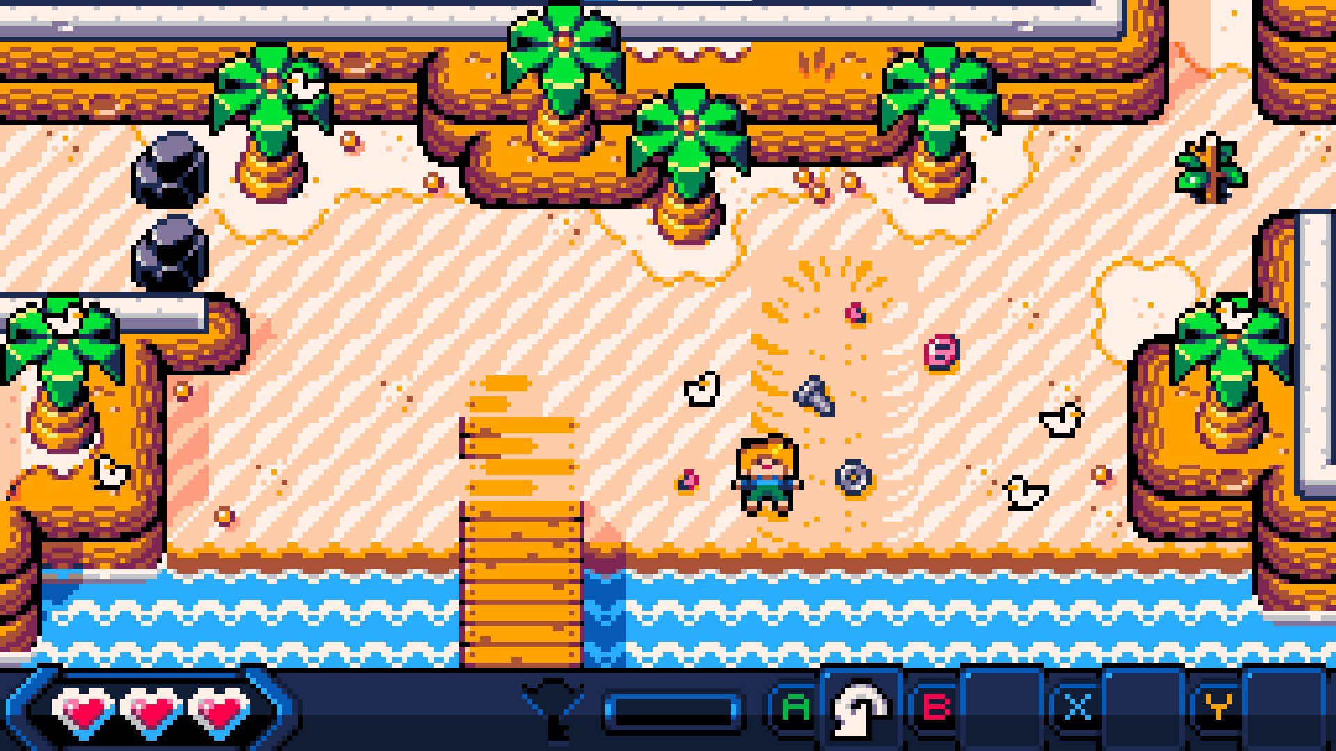 The main character passed out on the beach after crashing their ship