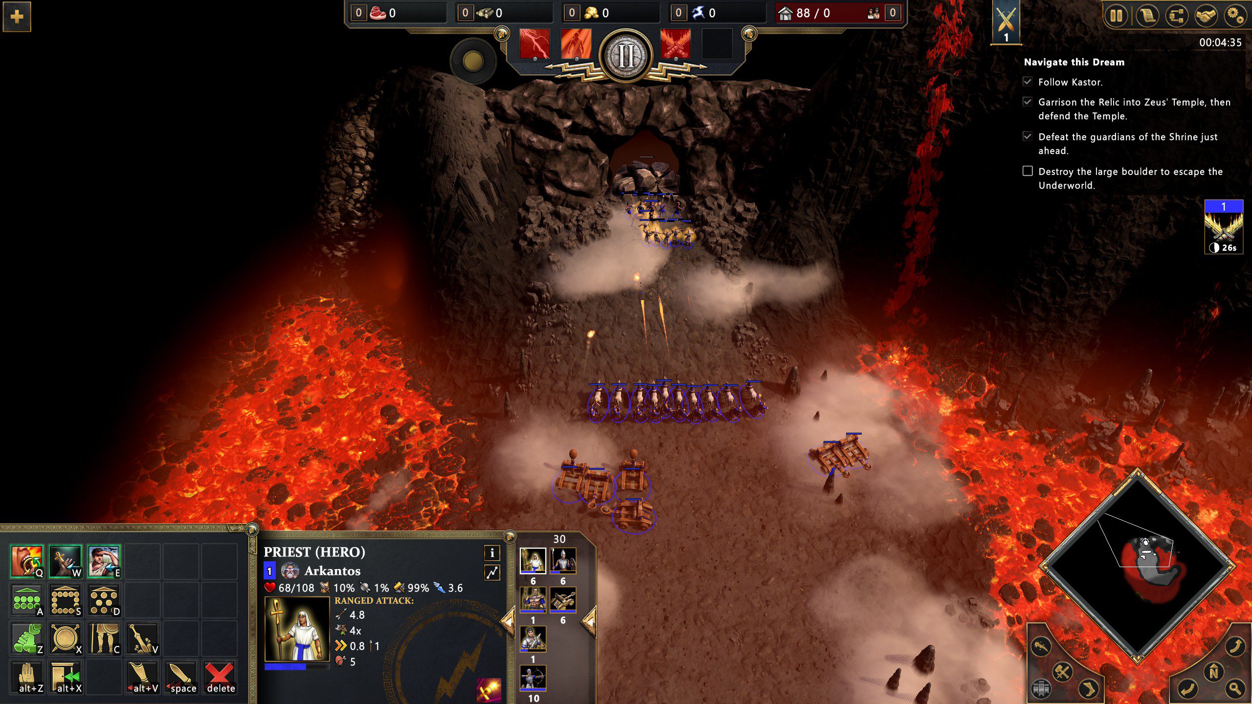 Age of Mythology: Retold Screenshot 04 Age of Mythology: Retold fighting in the hellish environment of the underworld.