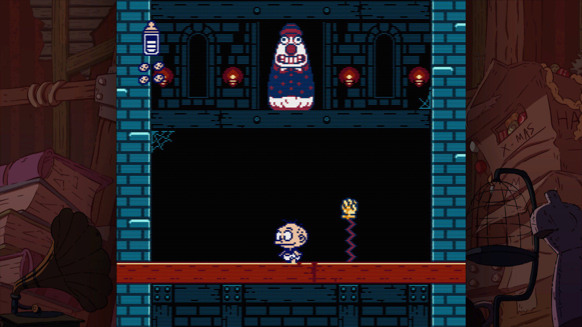 RAIGClown A boss battle against a clown toy