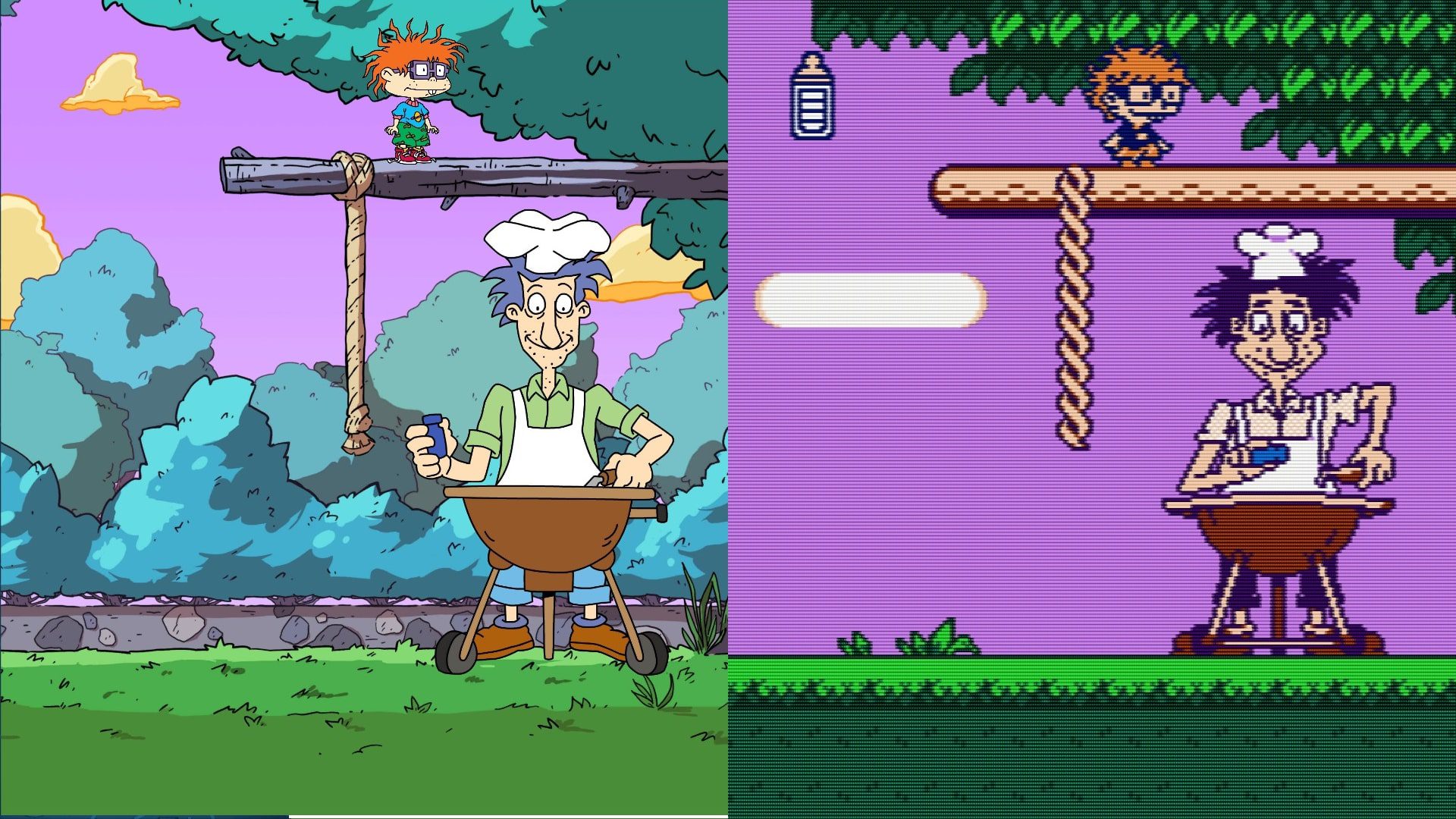 RAIGCompare Comparison of the two art styles: HD on the left and retro on the right