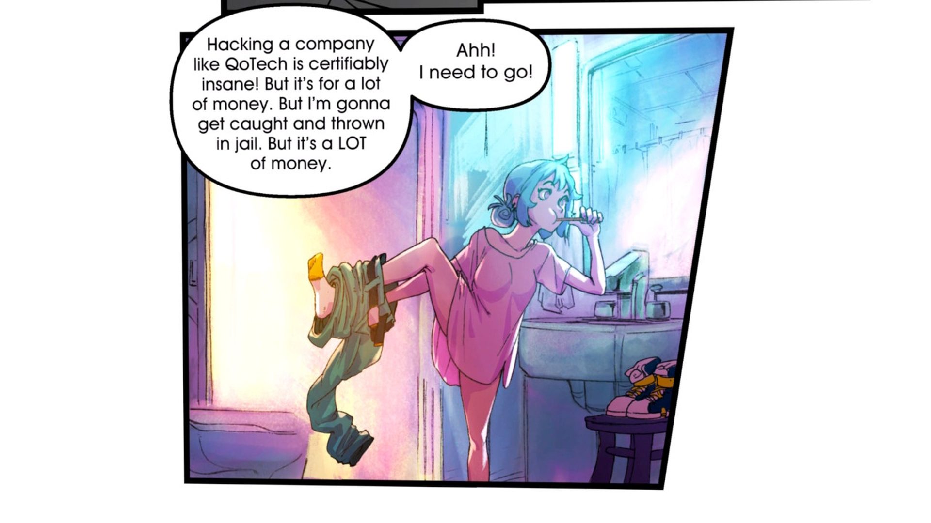 Fully voiced semi animated comic book cut scenes provide exposition and character and are a nod to the pack in comic from the original Yars' Revenge