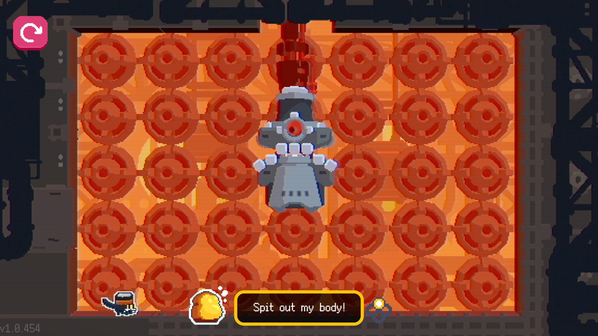 Juggling resource, in this case two different slices of toast, is the key to solving more complicated puzzles, like this boss fight Juggling resource, in this case two different slices of toast, is the key to solving more complicated puzzles, like this boss fight