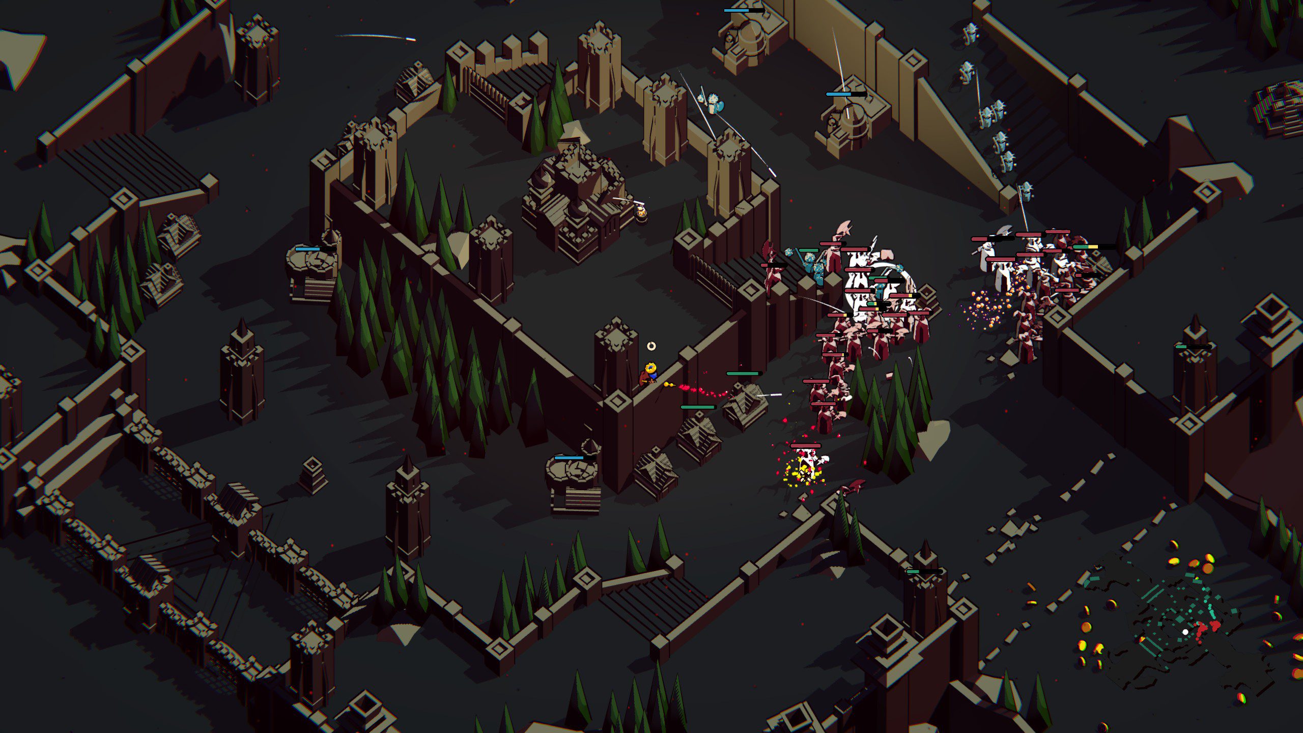 Thronefall dark ziggurat-type map