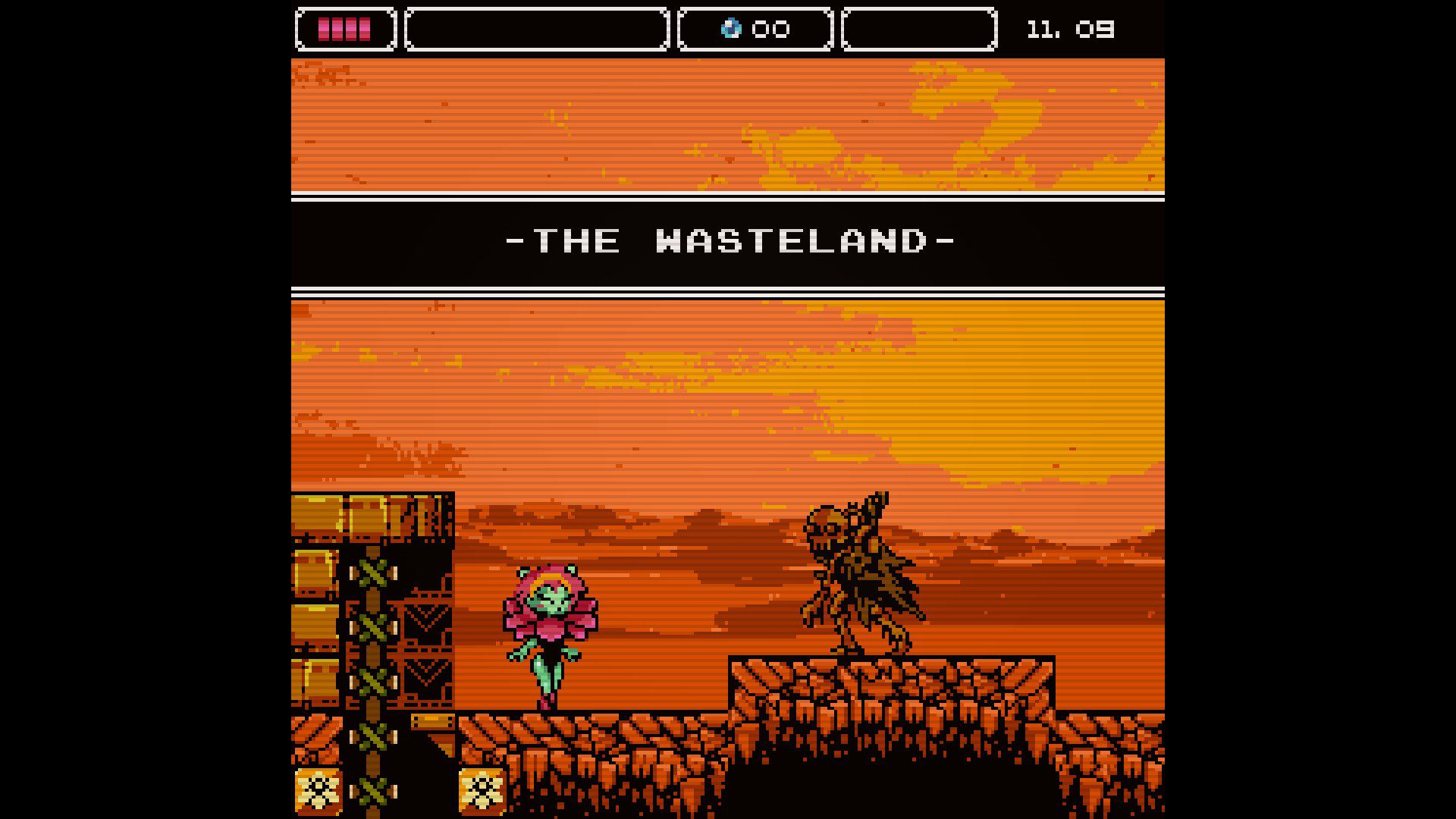 AatNDesert Teh wasteland: an orange-dominated desert with nothing in the distance