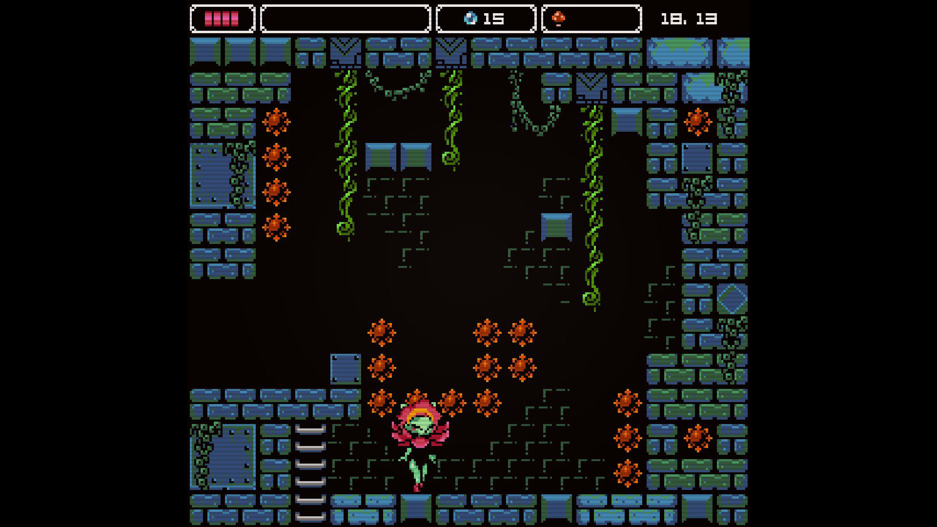 AatNSpike The head of Alruna poking through the spikes without her getting hurt