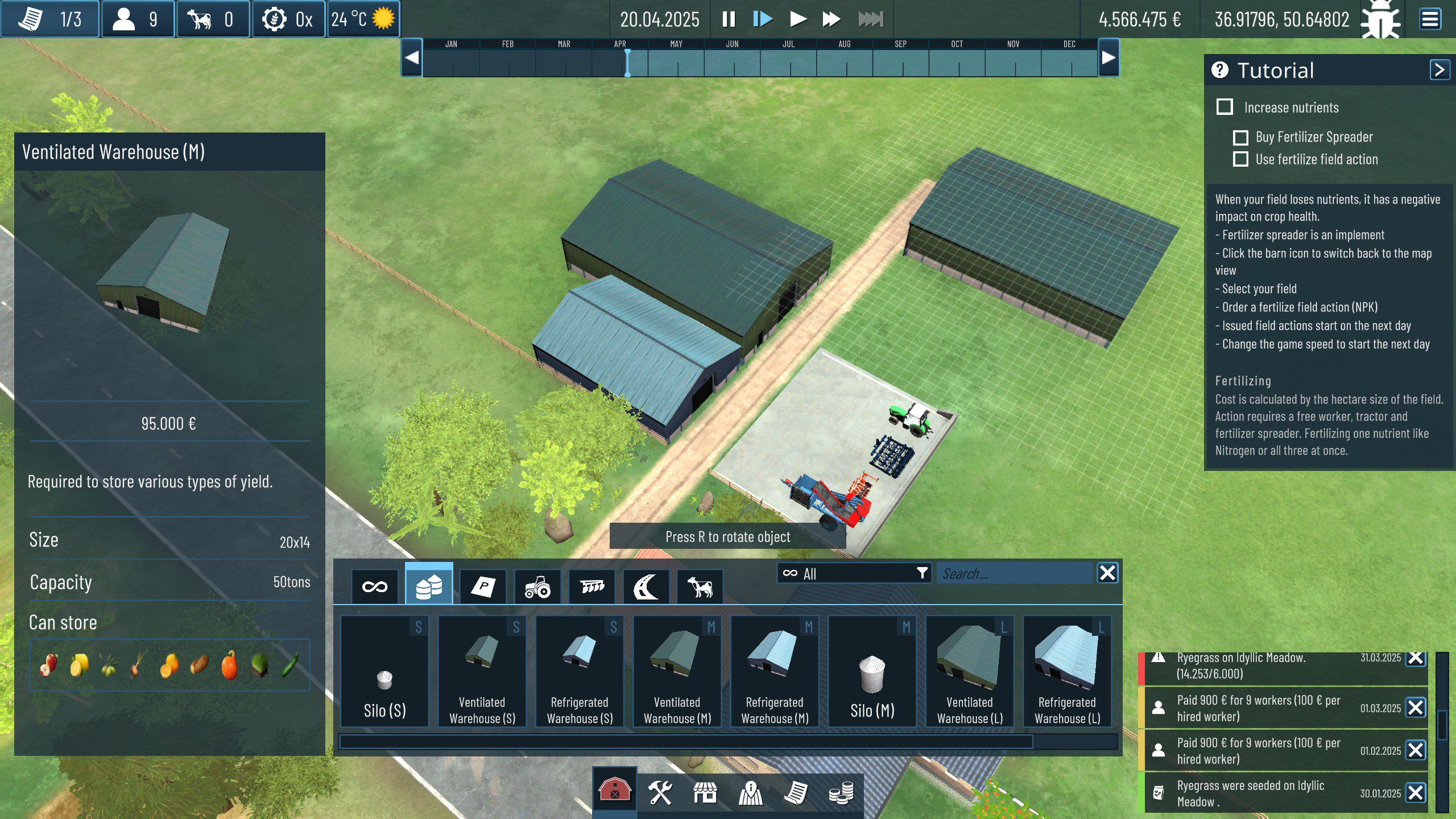 Global Farmer placing infrastructure and facilities in our headquarters