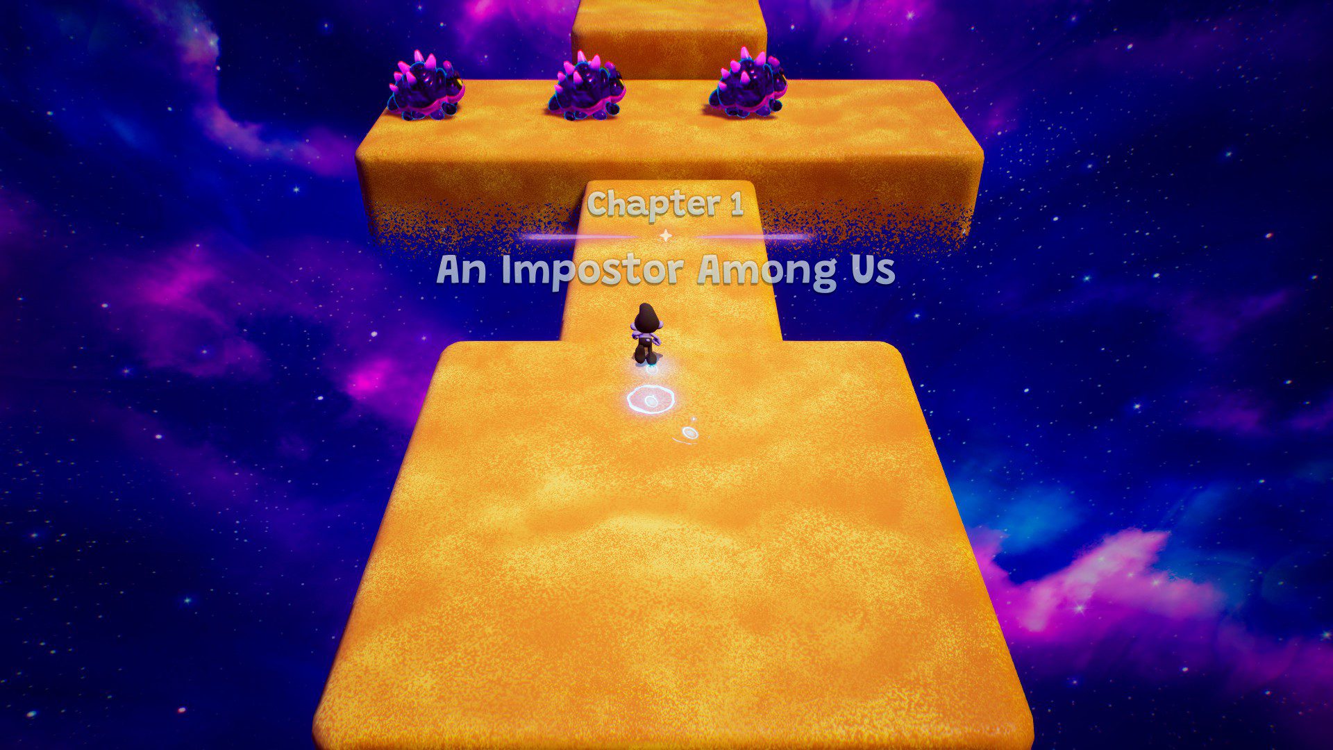 SmDrAmong A level name in the sand level reading: An Impostor Among Us