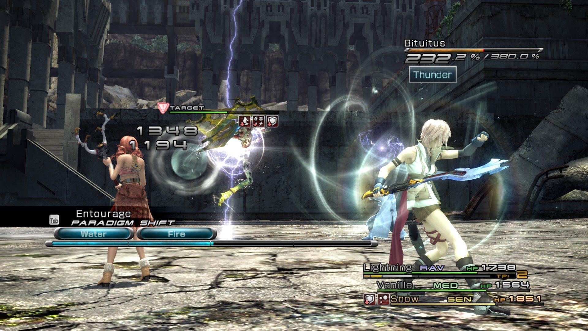 final fantasy xiii battle