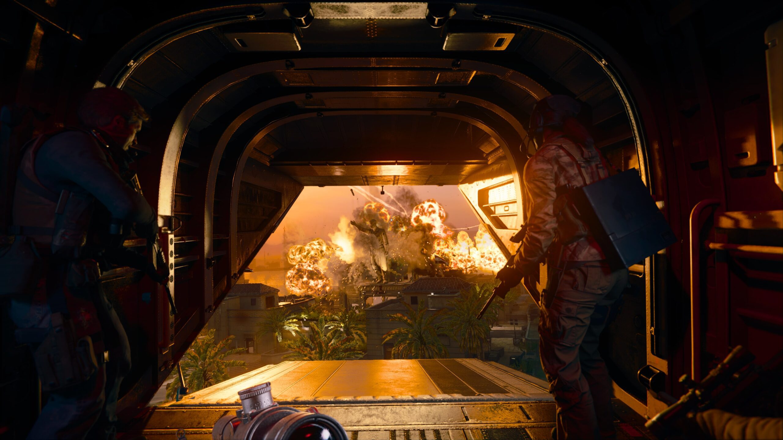 Black Ops 6 screenshot explosion seen from plane