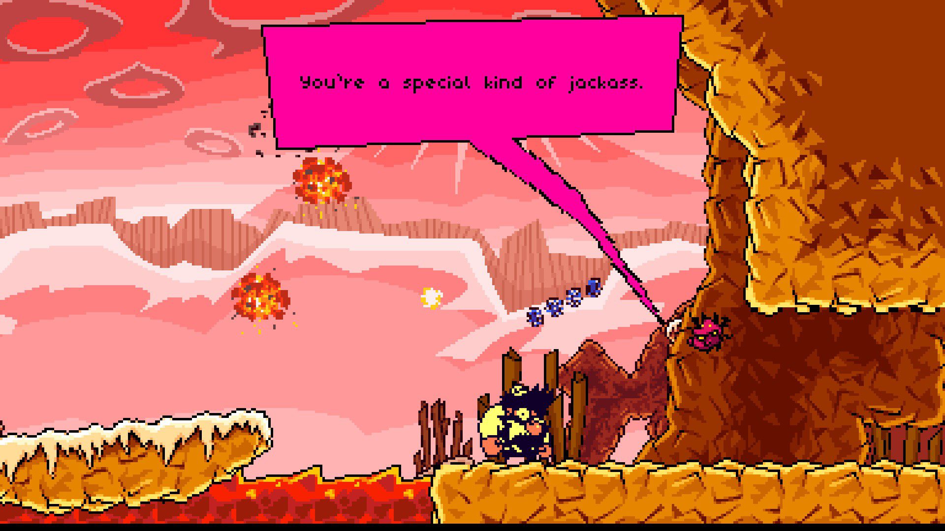 A little flying demon saying "you're a special kind of jackass"