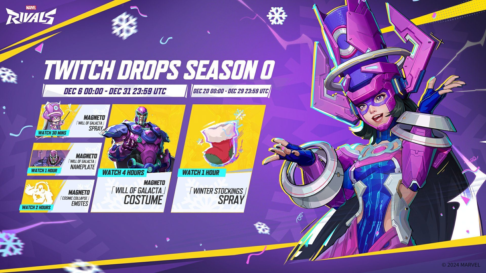 Marvel Rivals December 2024 Season 0 Twitch Drops