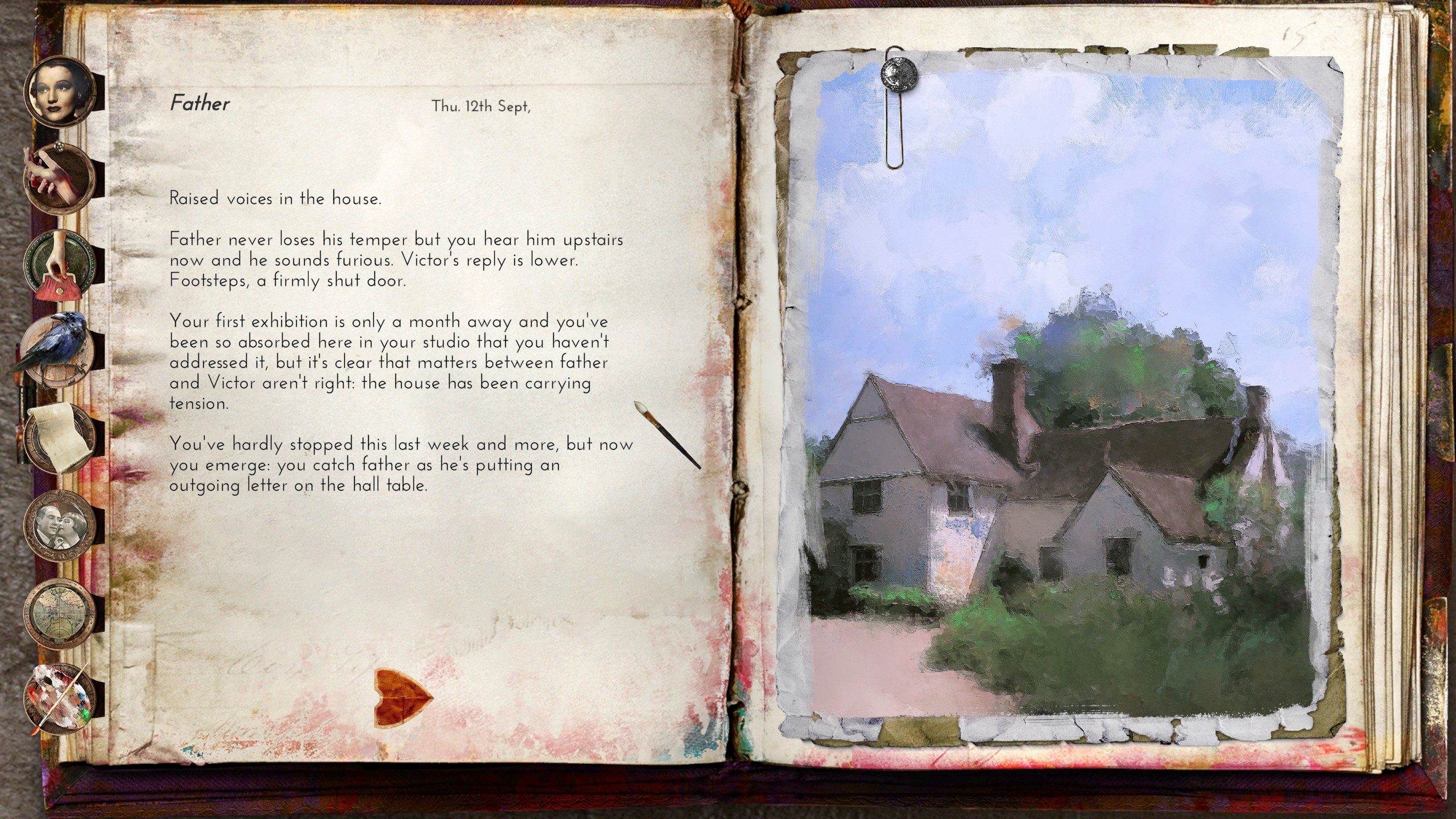 HPL Nyarlathotep Rising Anna's colorful journal.