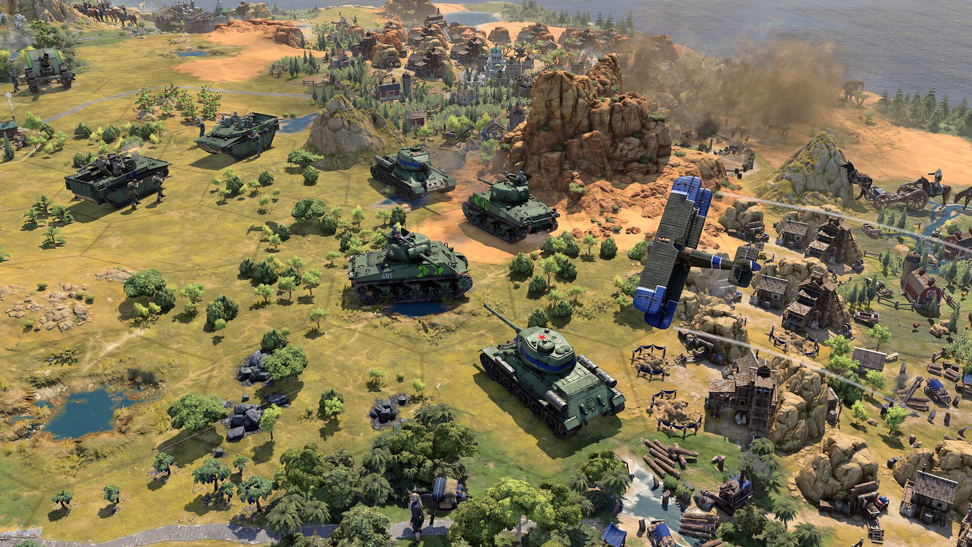 Civilization 7 screenshot tanks battle