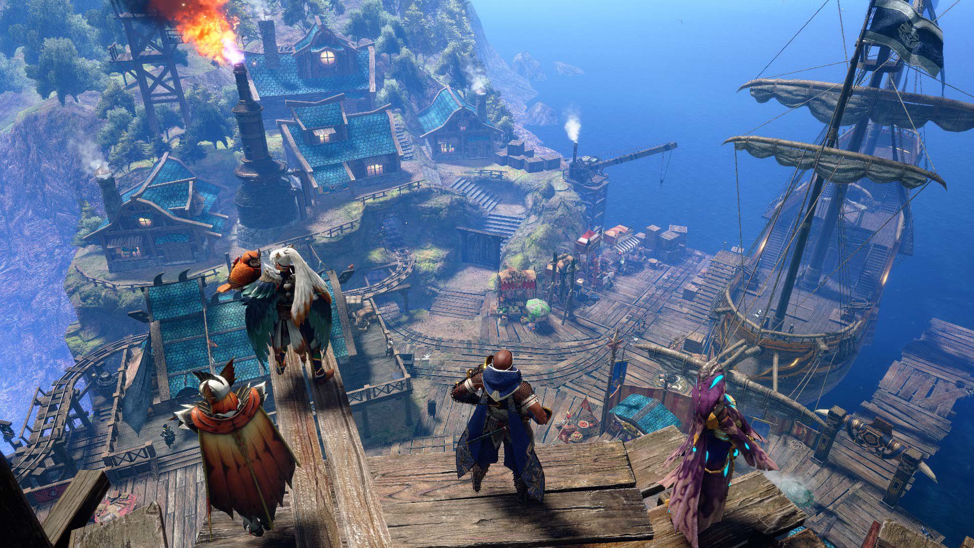 Monster Hunter Rise Sunbreak hub world screenshot
