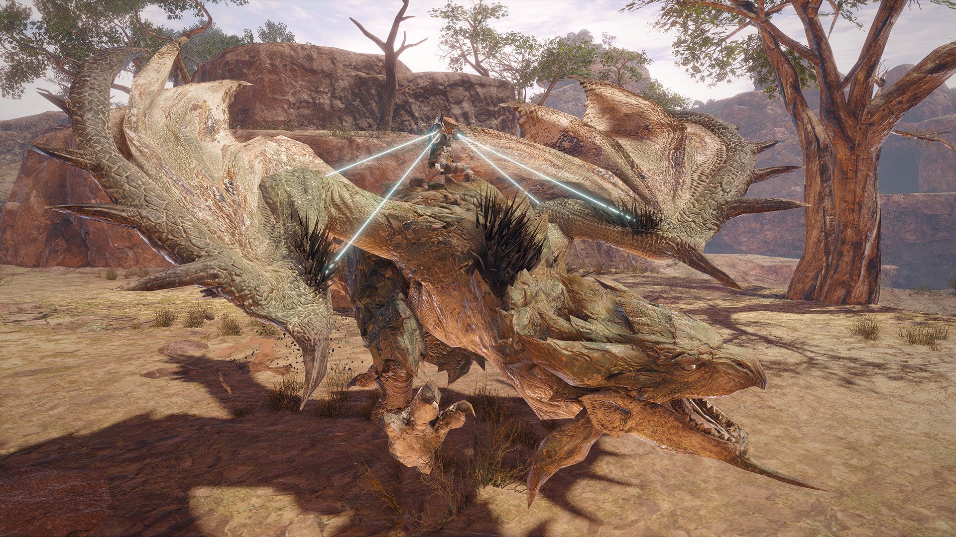Monster Hunter Rise screenshot mounting dragon