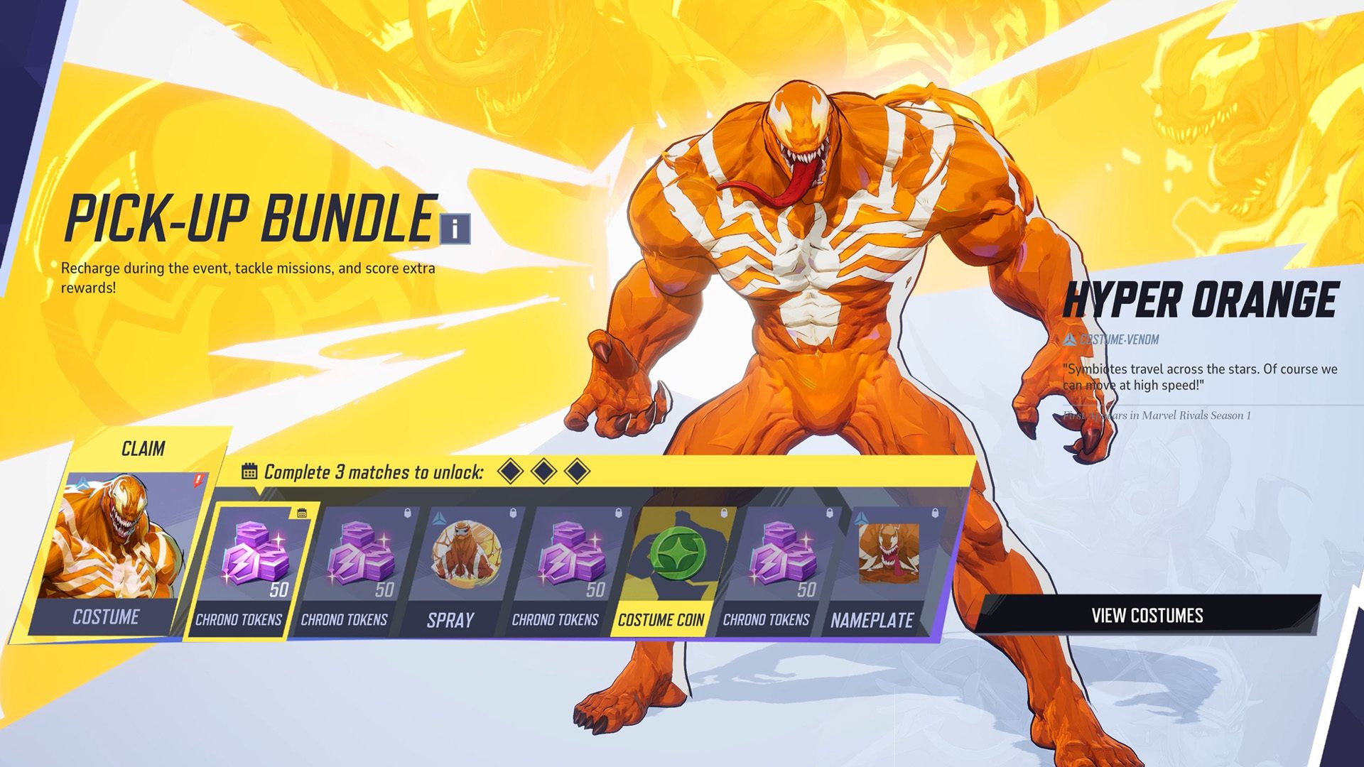 Hyper Orange Venom Marvel Rivals Pick Up Bundle Pass Hyper Orange Venom Marvel Rivals Pick Up Bundle Pass
