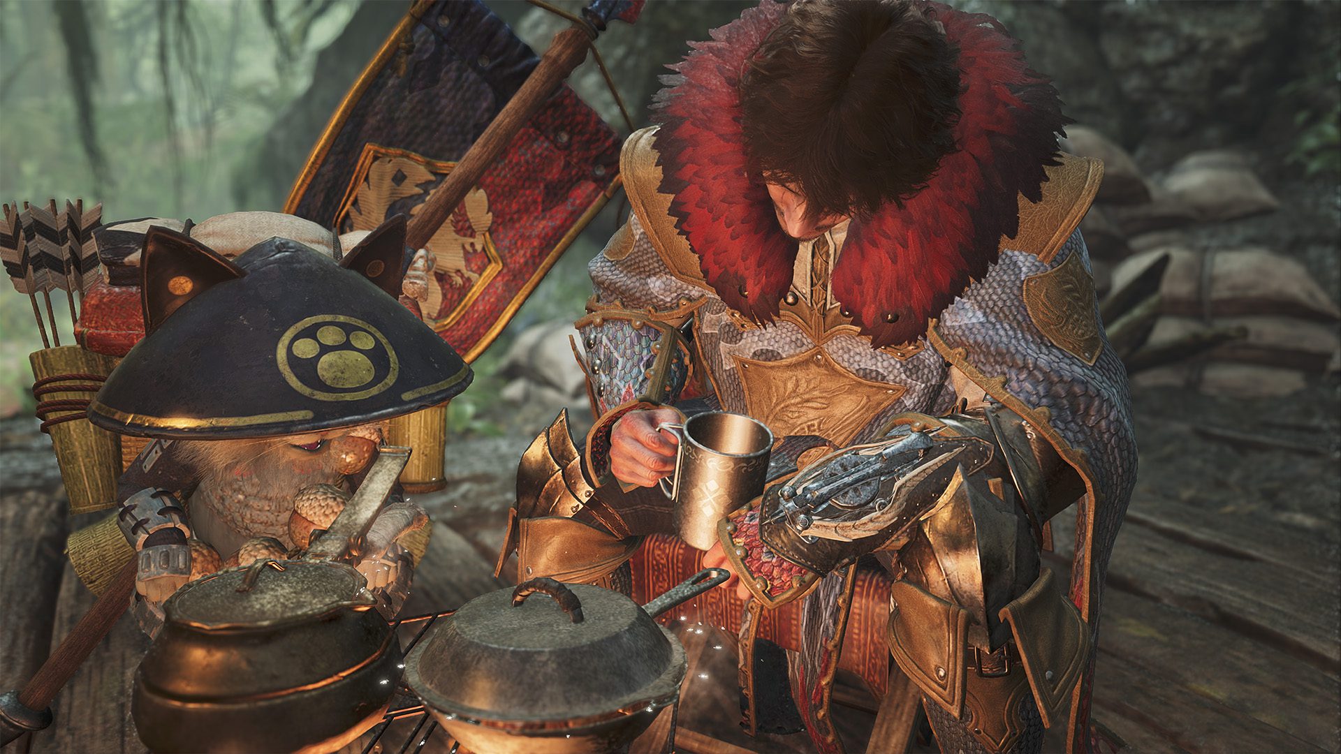 Monster Hunter Wilds screenshot making meal BBQ Monster Hunter Wilds screenshot making meal BBQ