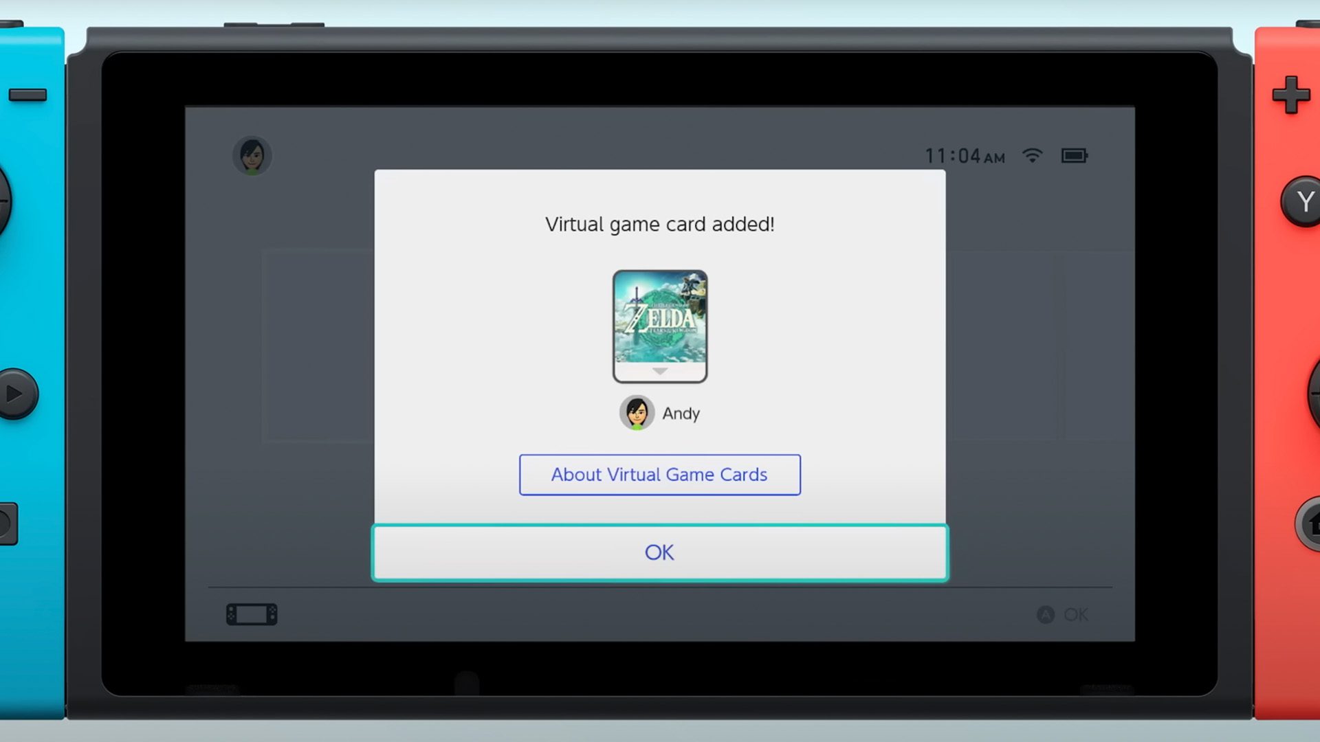 Nintendo Virtual Game Card added to library