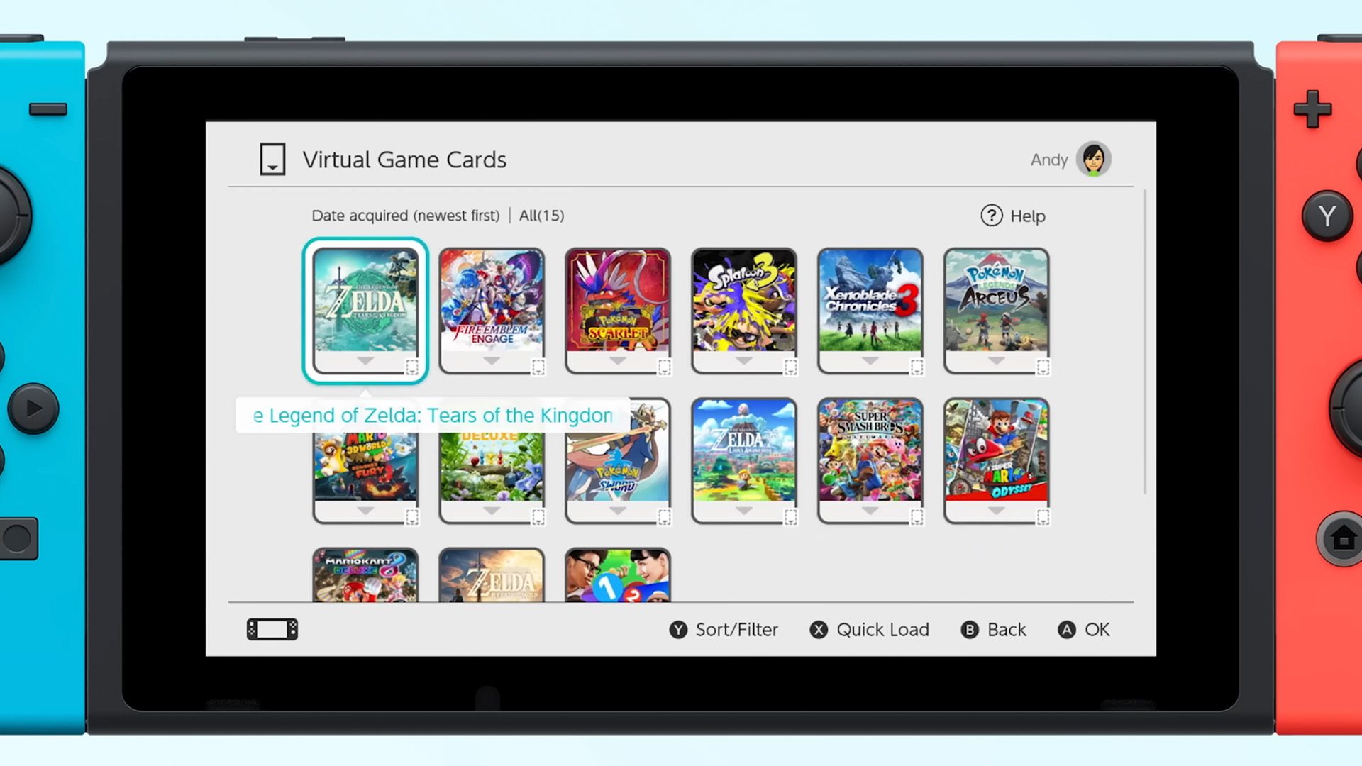 Nintendo Virtual Game Card library of titles