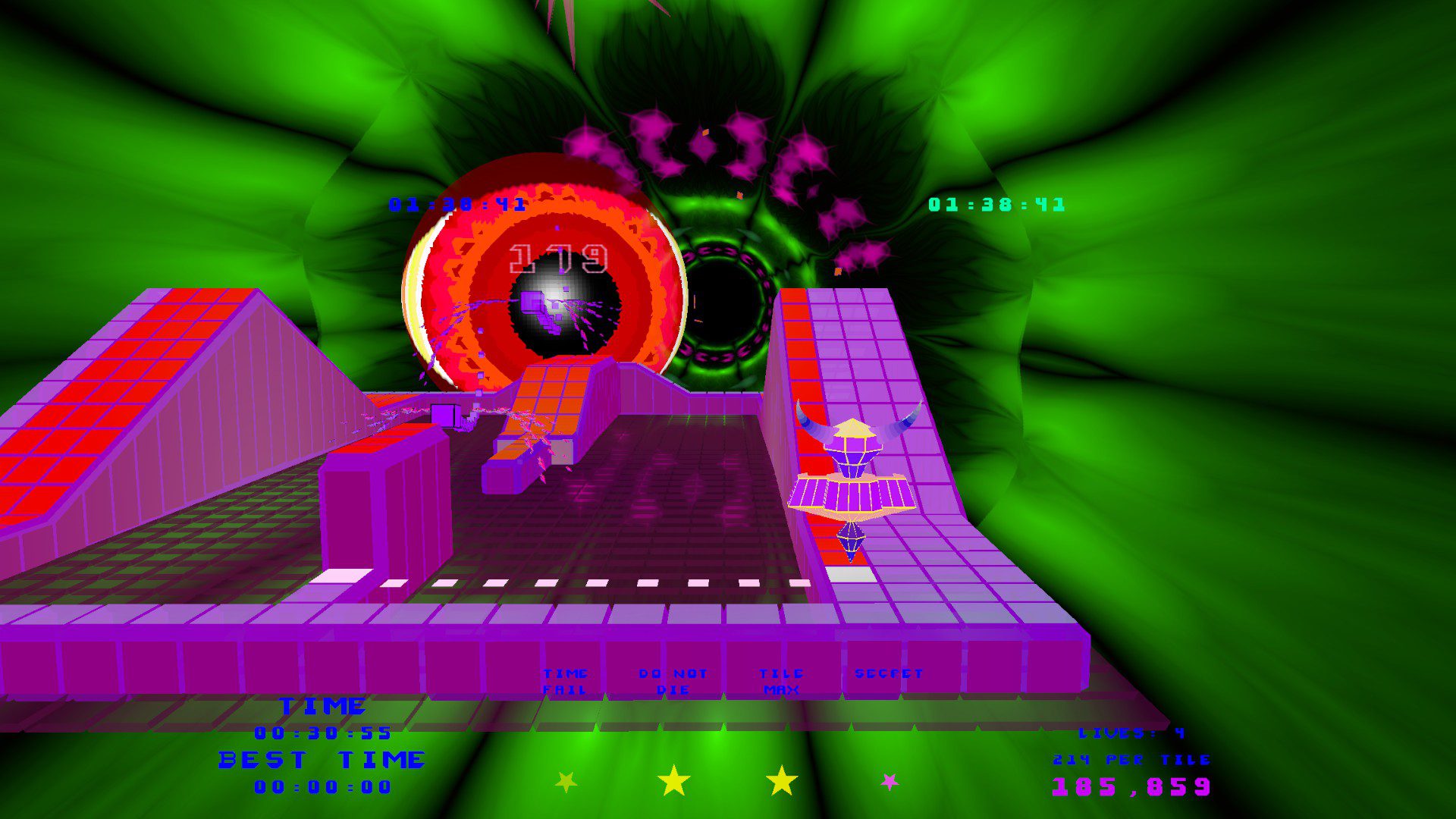 A giant eye looking at the minotaur