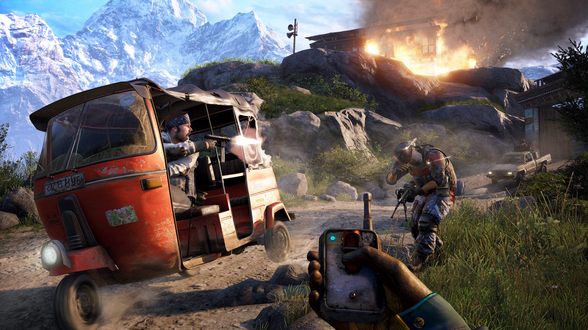 Far Cry 4 action explosion screenshot
