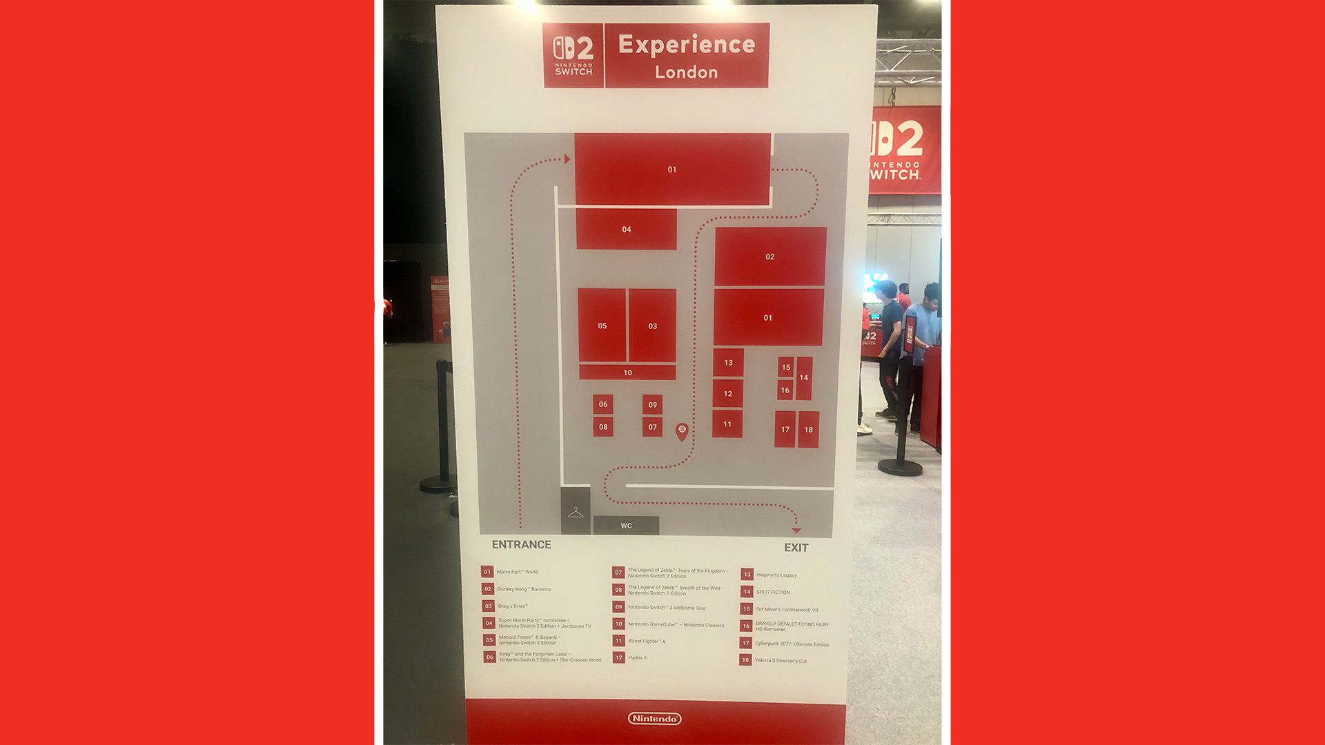 Nintendo Switch 2 Experience London floor map Nintendo Switch 2 Experience London floor map