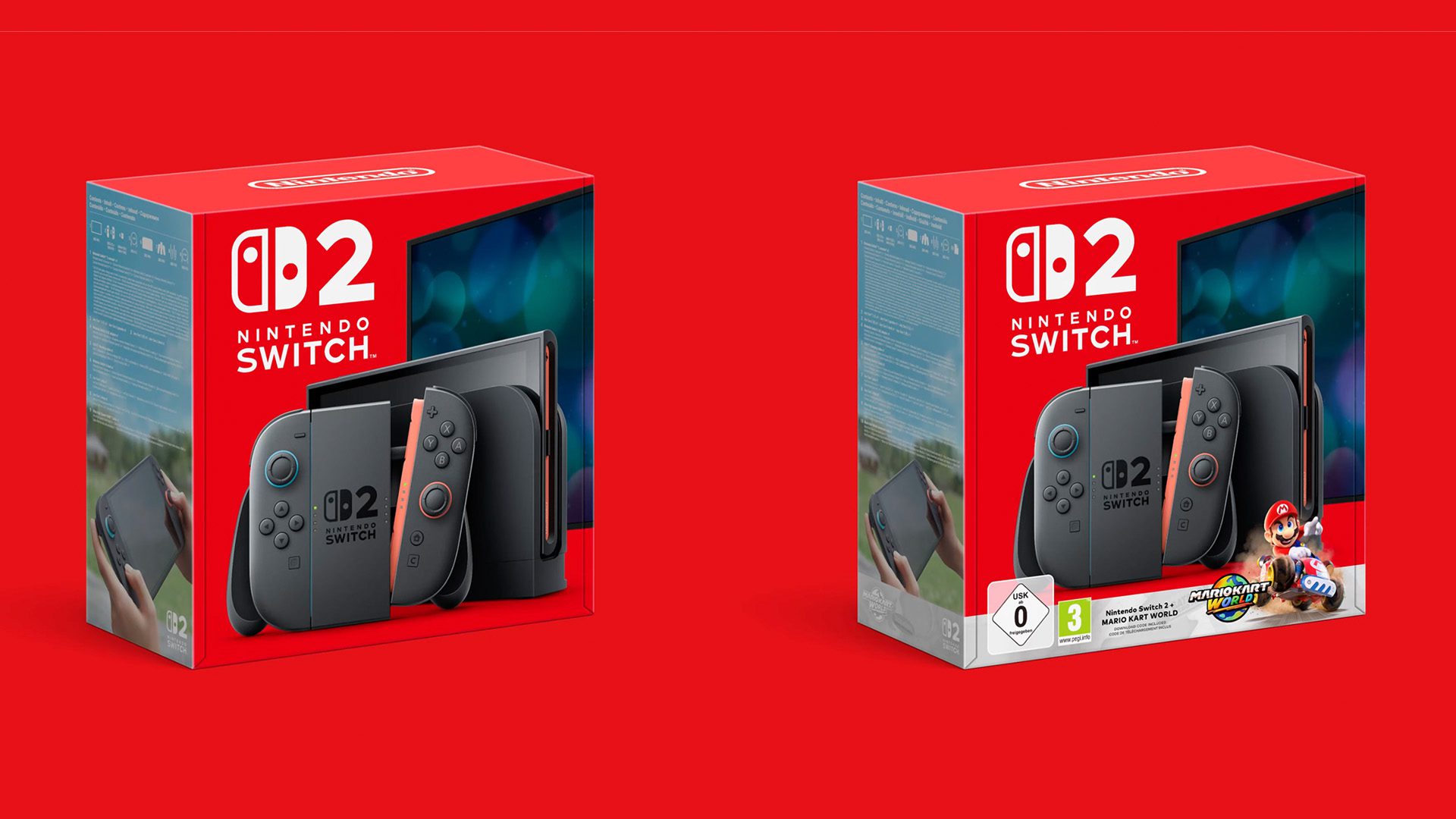 Nintendo Switch 2 systems side by side