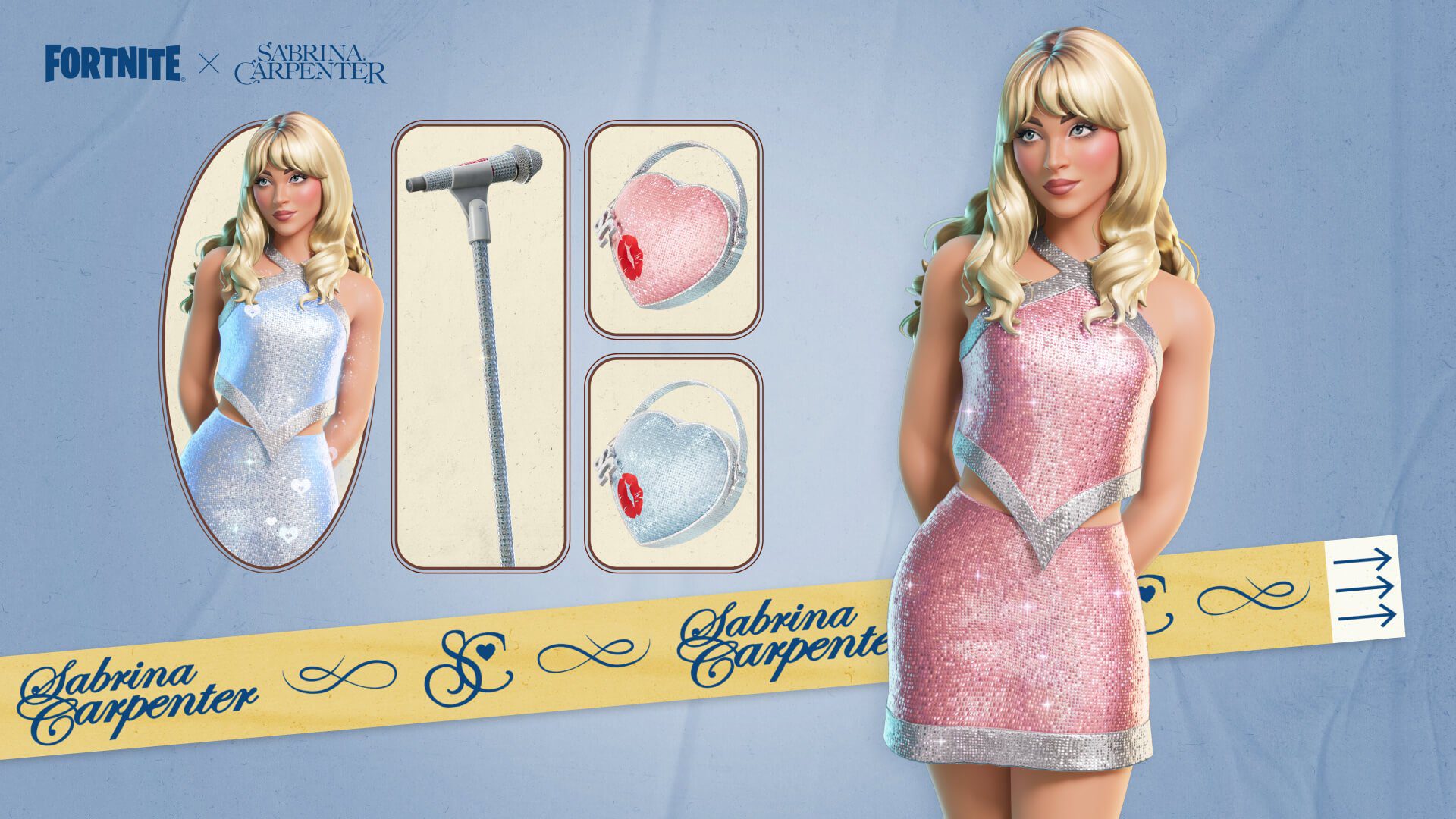 Sabrina Carpenter Fortnite skin reveal bundle
