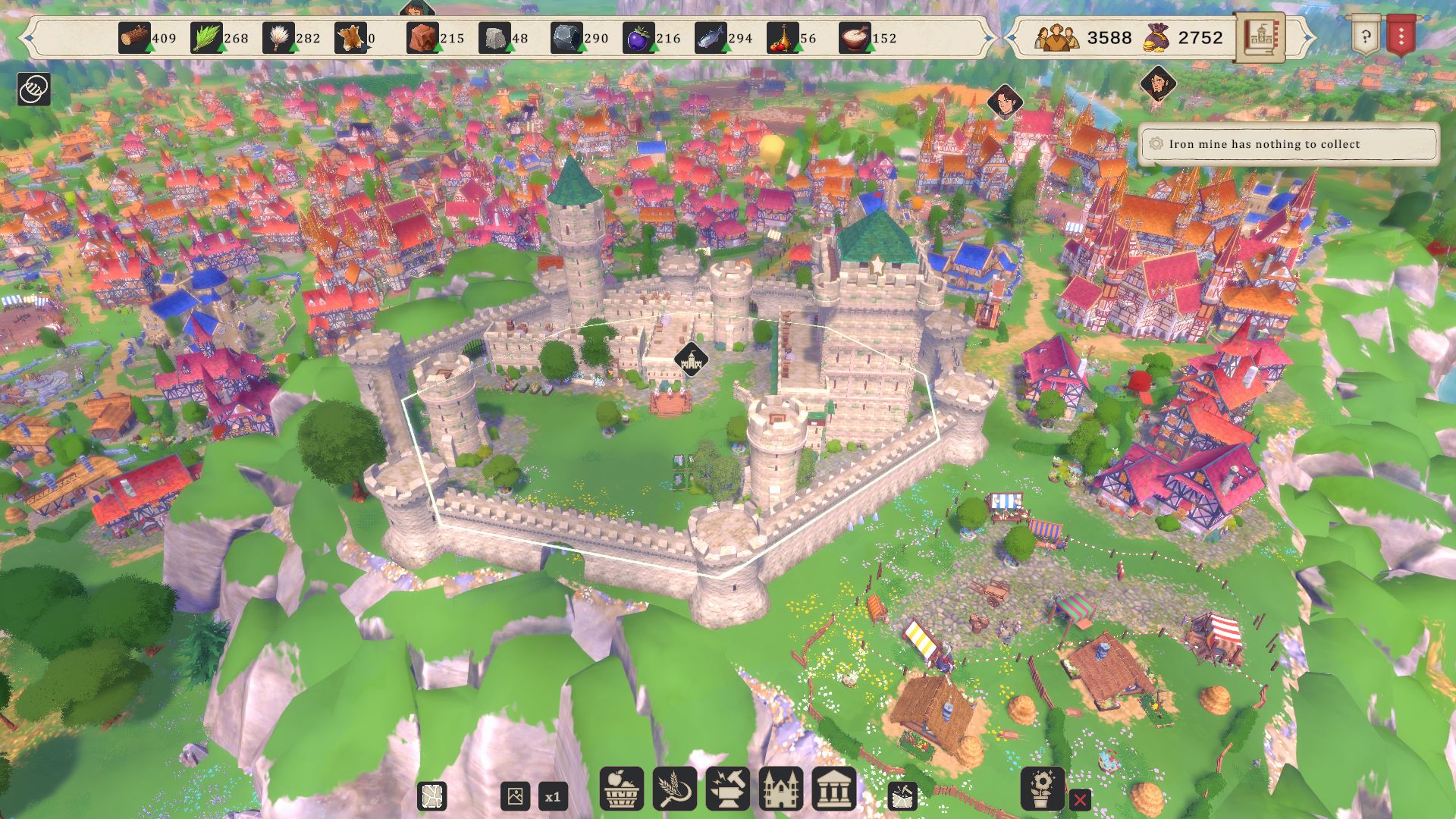 A Castle is shown in City Tales Medieval Era