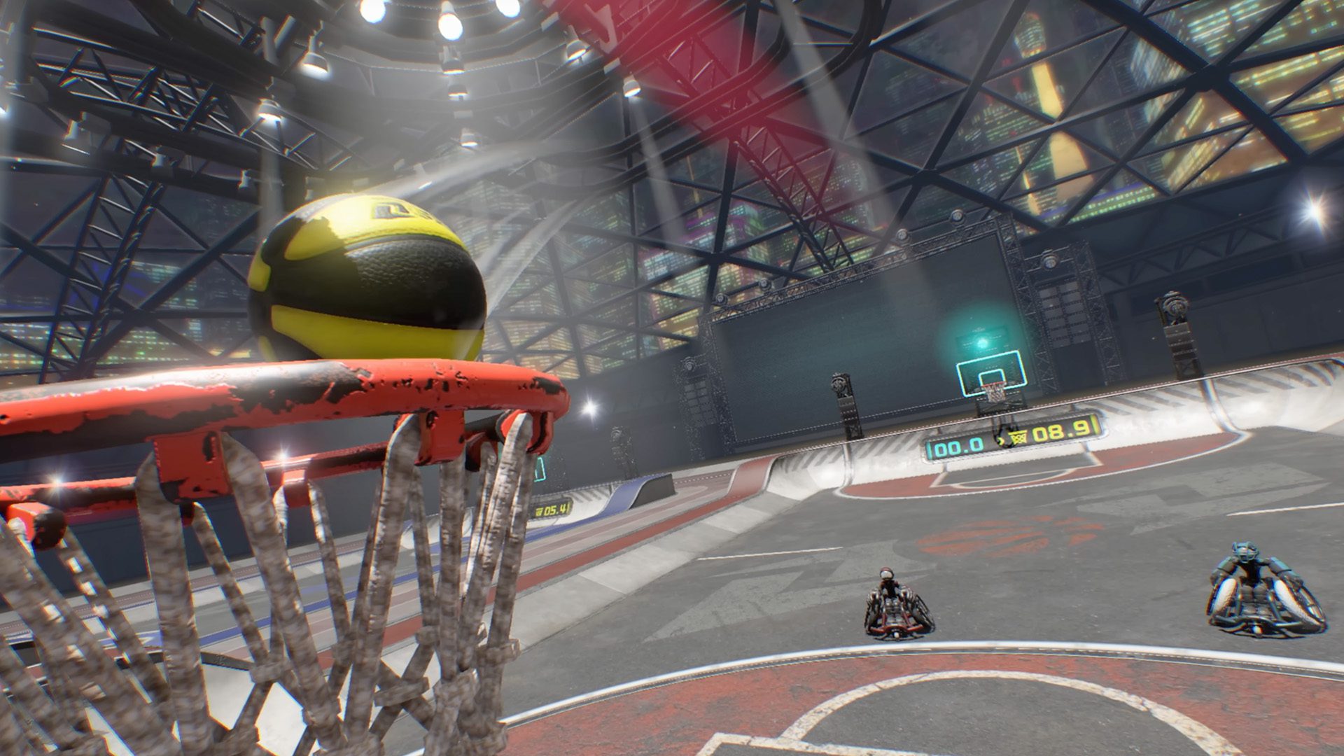 Drag X Drive ball going into hoop