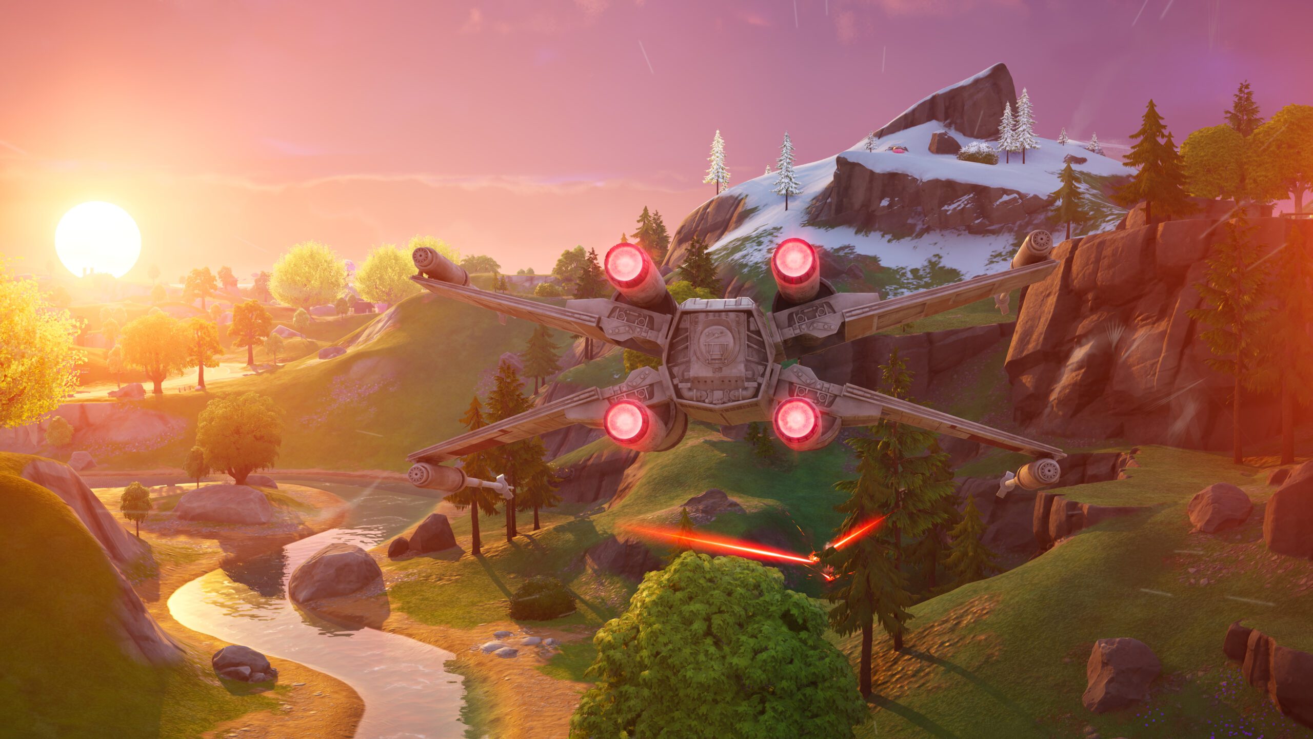 Fortnite Galactic Battle star wars season x wing combat lasers