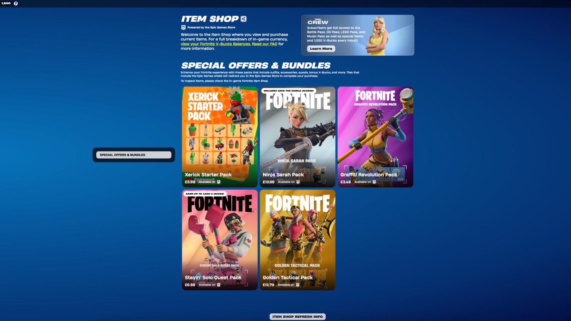 Fortnites empty item shop Fortnites empty item shop