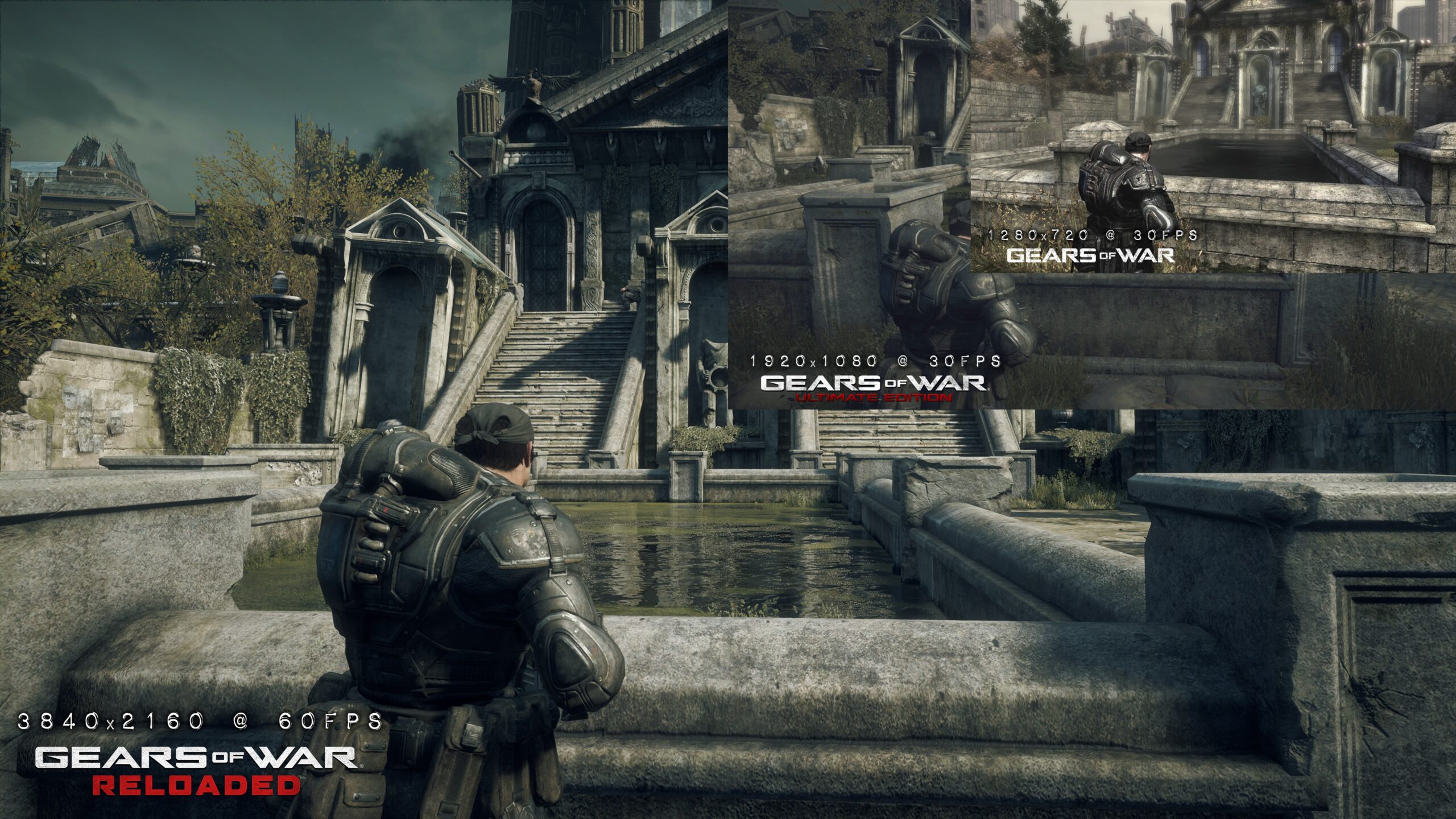 Gears of War Reloaded resolution comparison