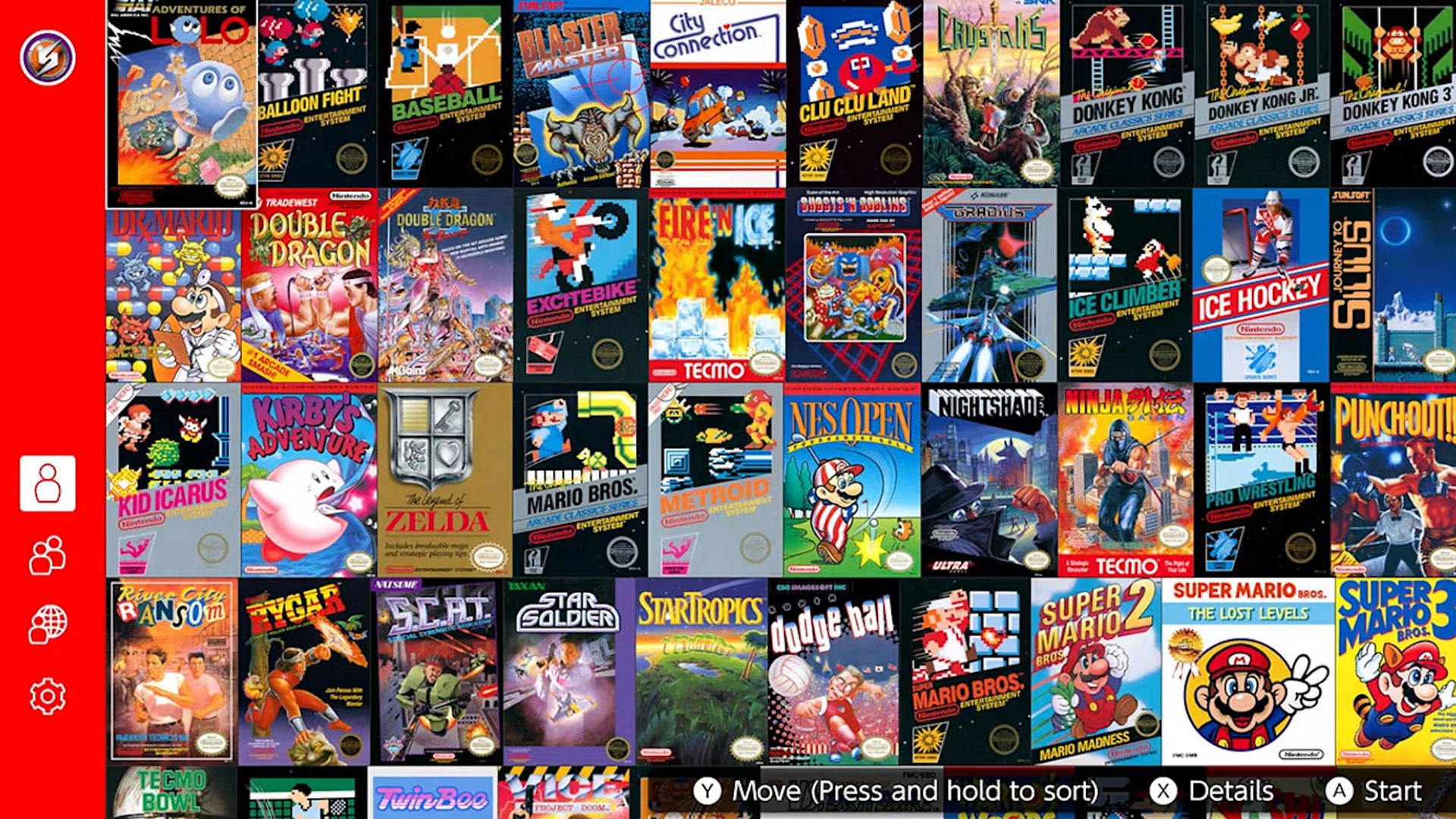 Nintendo Switch Online NES Library screenshot Nintendo Switch Online NES Library screenshot