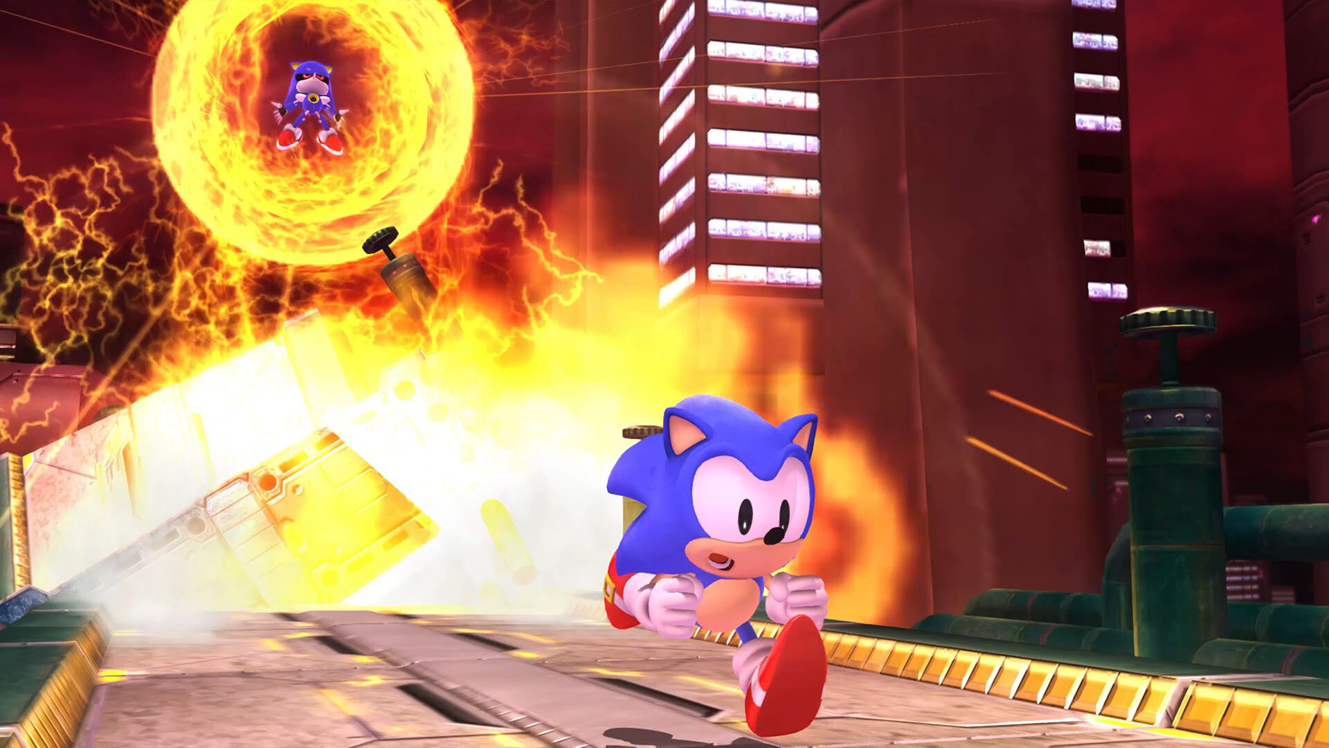 Sonic X Shadow Generations screenshot metal sonic attack Sonic X Shadow Generations screenshot metal sonic attack