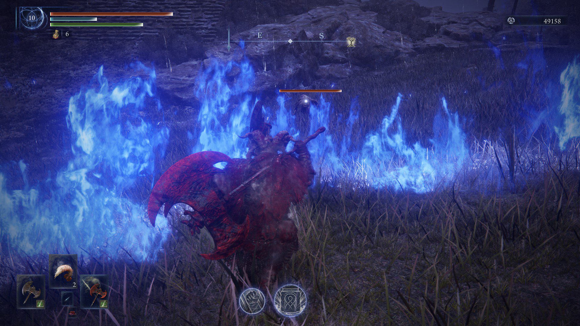 The circle standing between the player character and the enemy