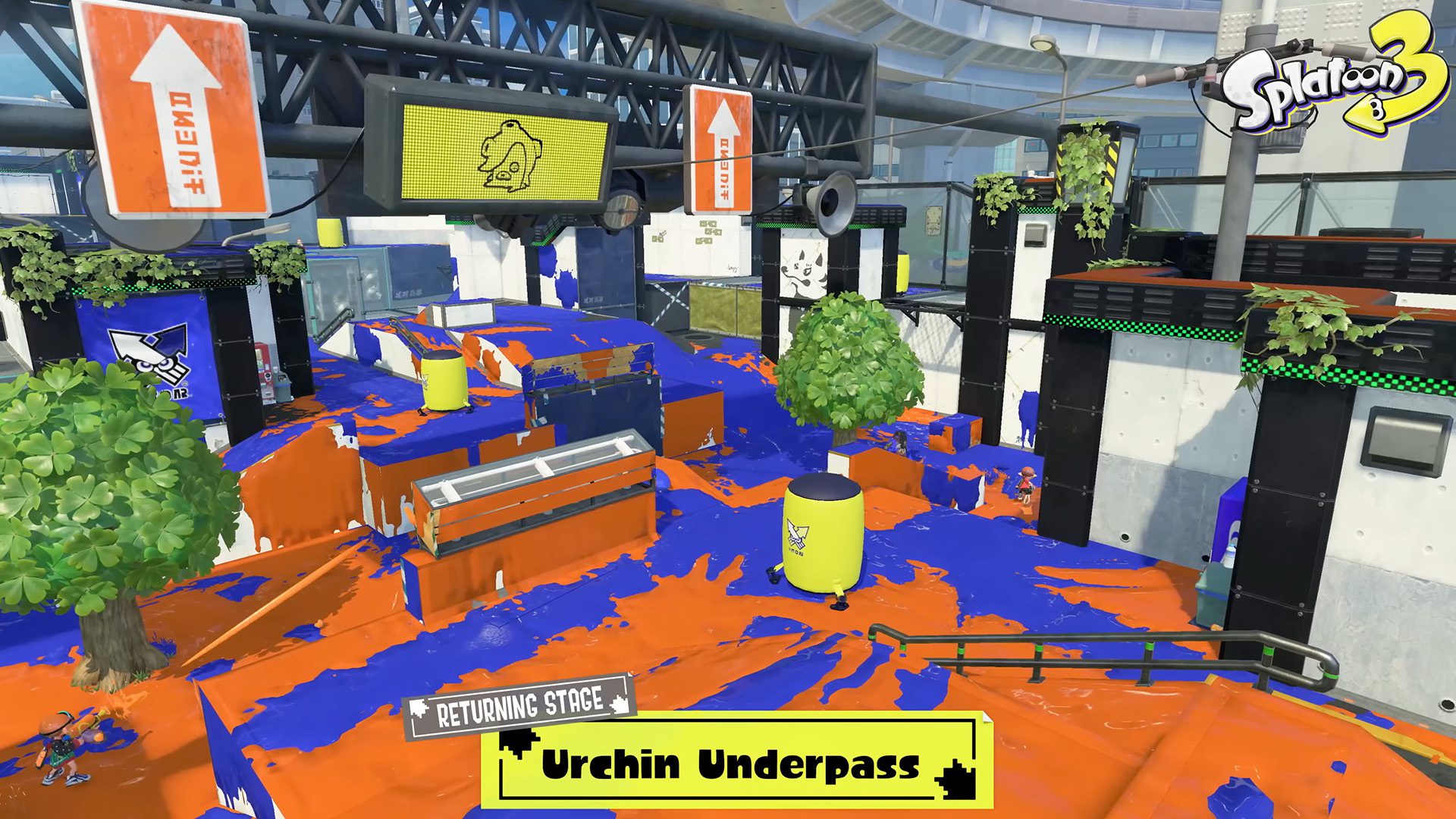 Splatoon 3 Urchin Underpass returns screenshot of the map