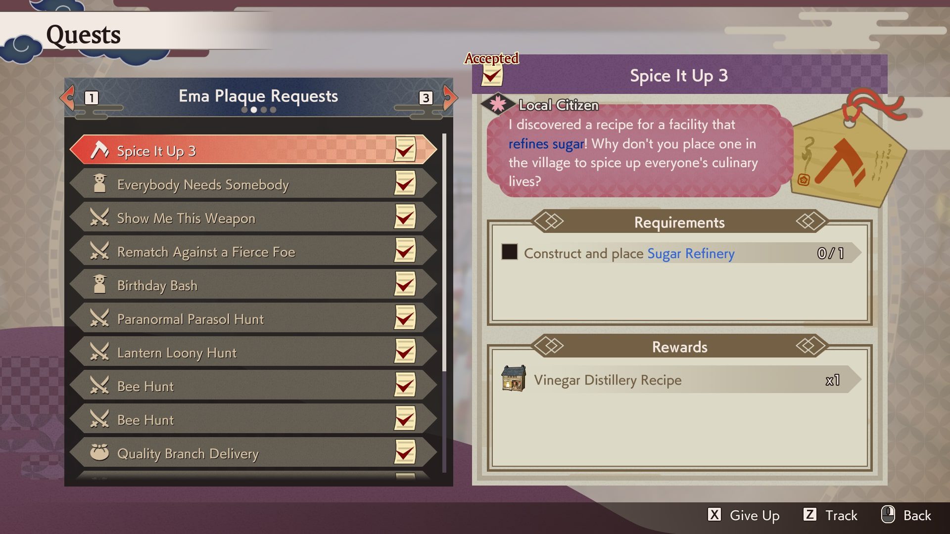 The Ema Plaque quests in Rune Factory Guardians of Azuma The Ema Plaque quests in Rune Factory Guardians of Azuma