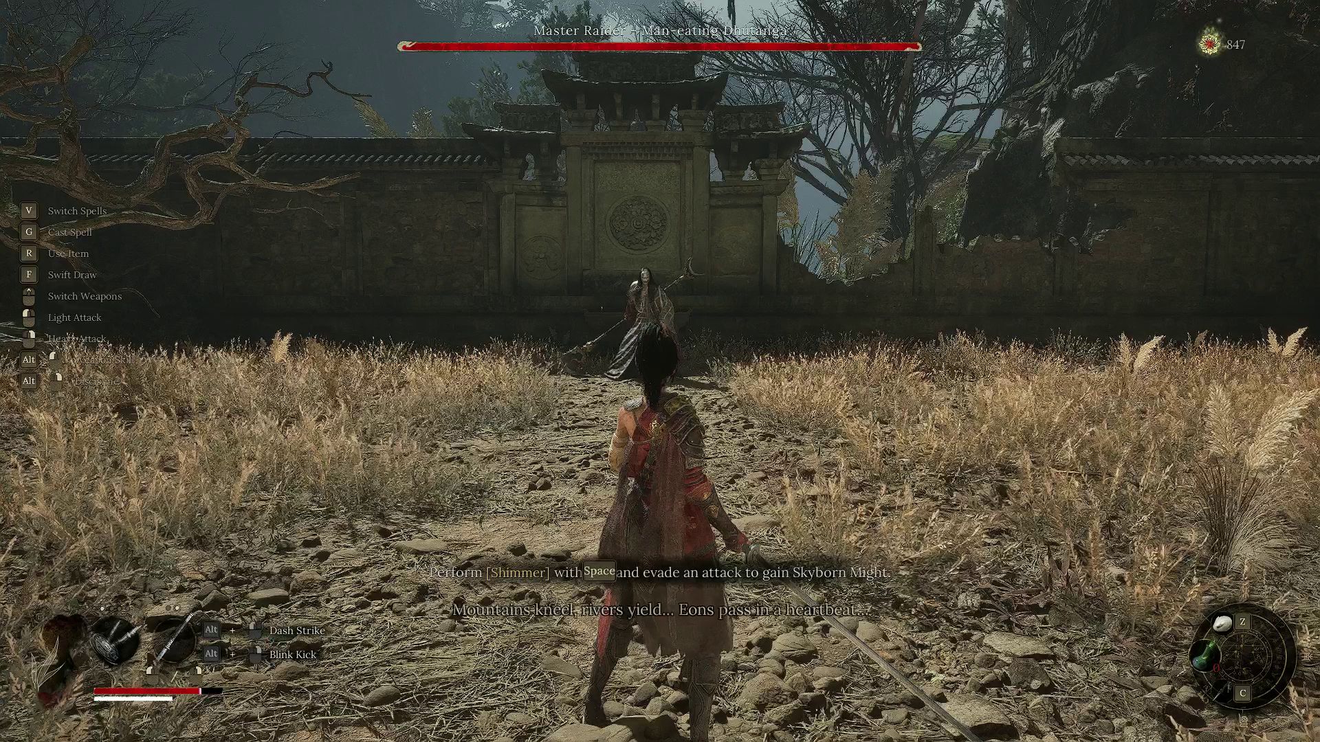 Master Raider - Man-eating Dhutanga Wuchang is facing Master Raider - Man-eating Dhutanga