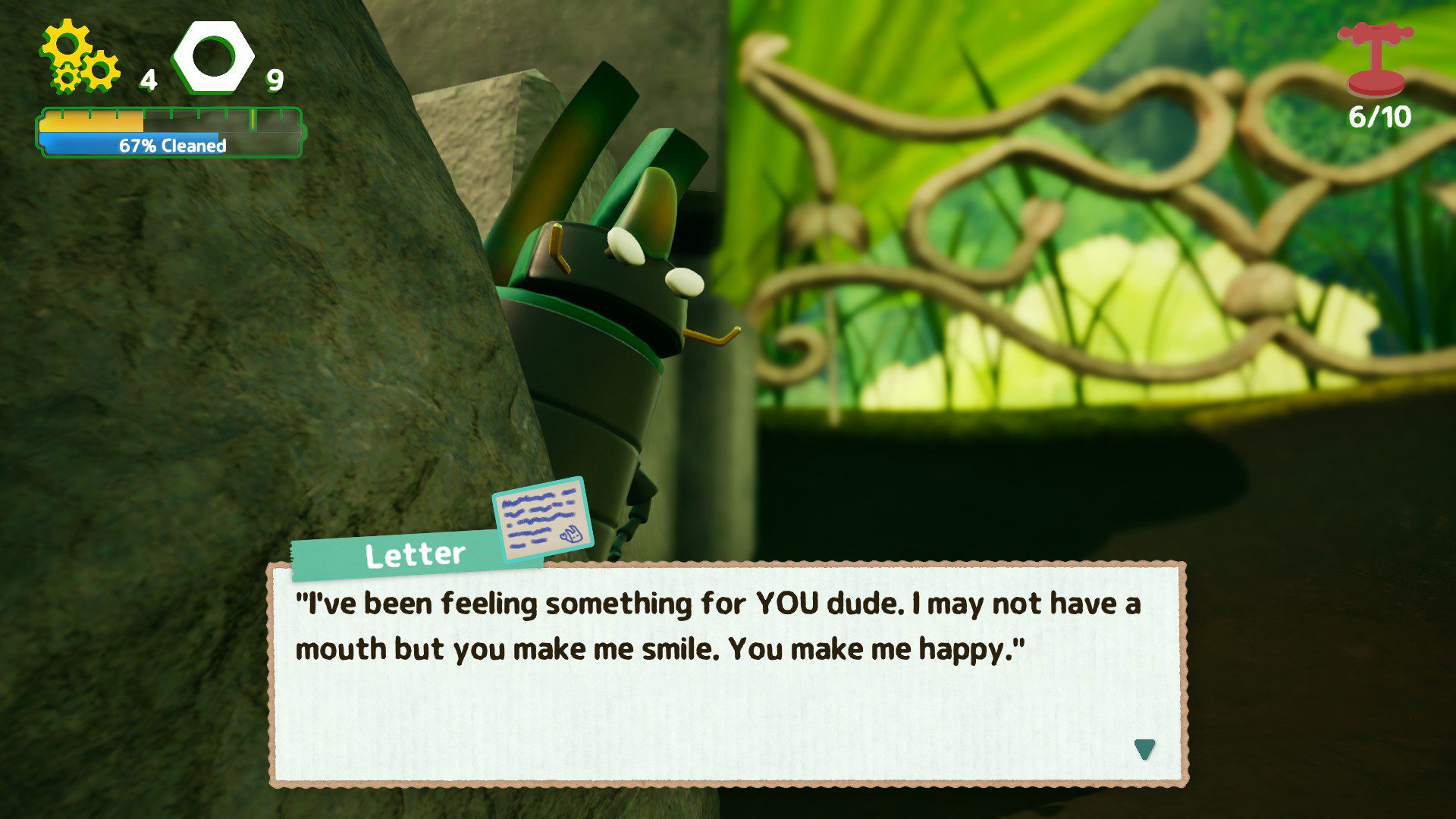 MiscLove A beetle-like bot made up of a hammer head confessing love to another one via a letter in gym-bro speak
