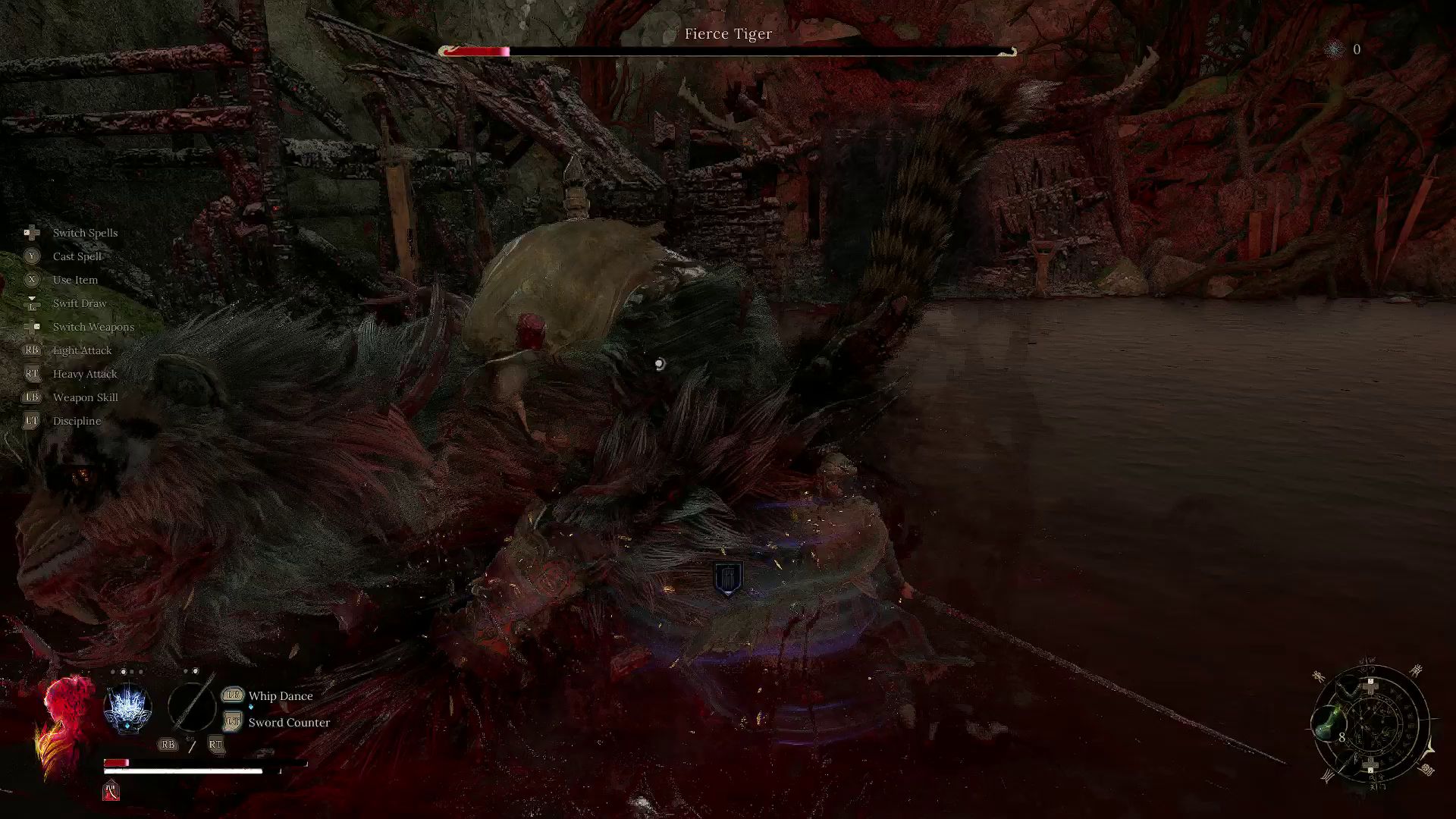 Wuchang successfully dodges Fierce Tiger's attack.