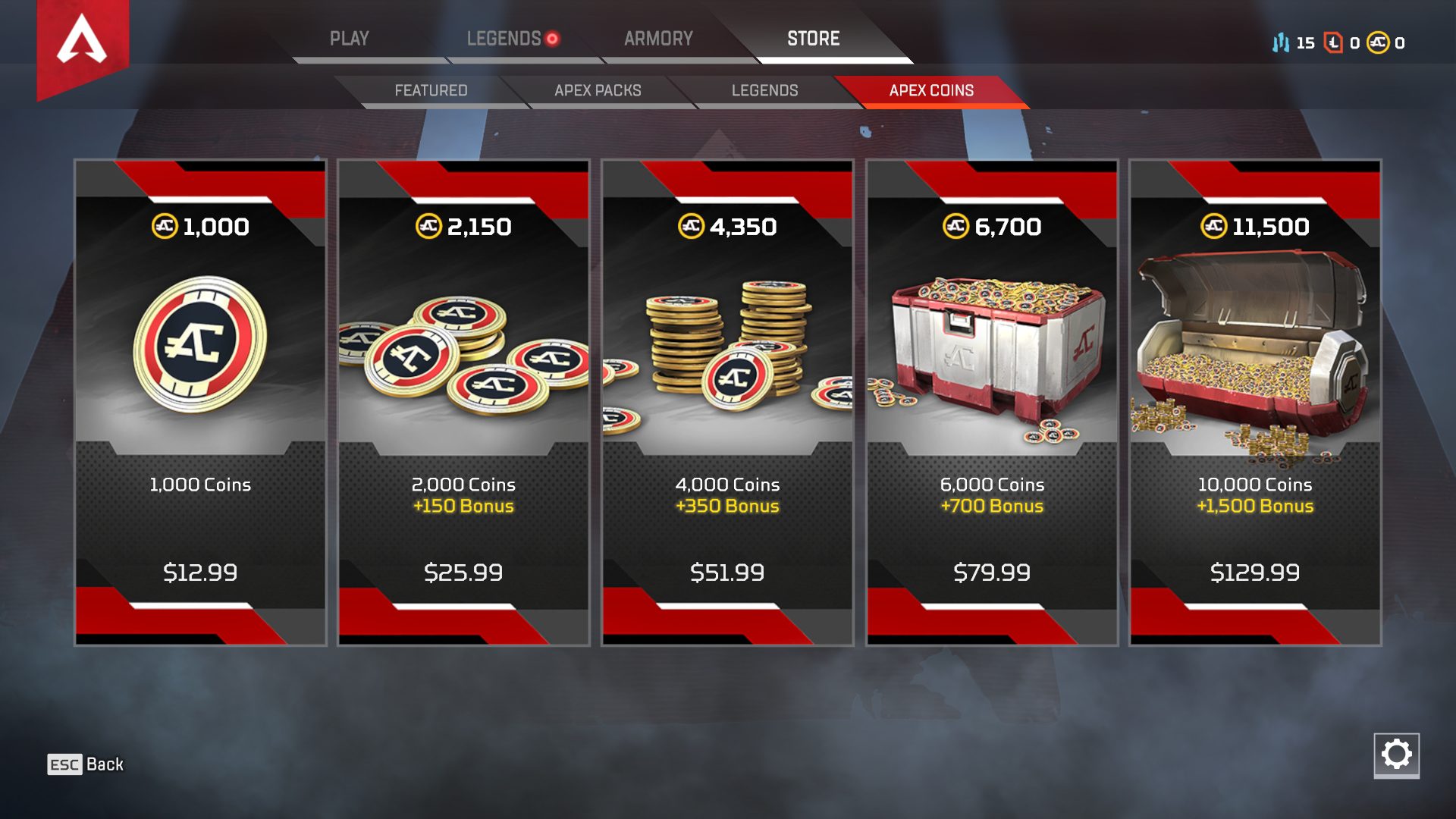 Apex Legends microtransactions gathered from Vlad Shepard in an article for realgamingdomain.com: https://realgamingdomain.com/wp-content/uploads/2019/02/r5apex_2019_02_06_12_03_06_053.jpg